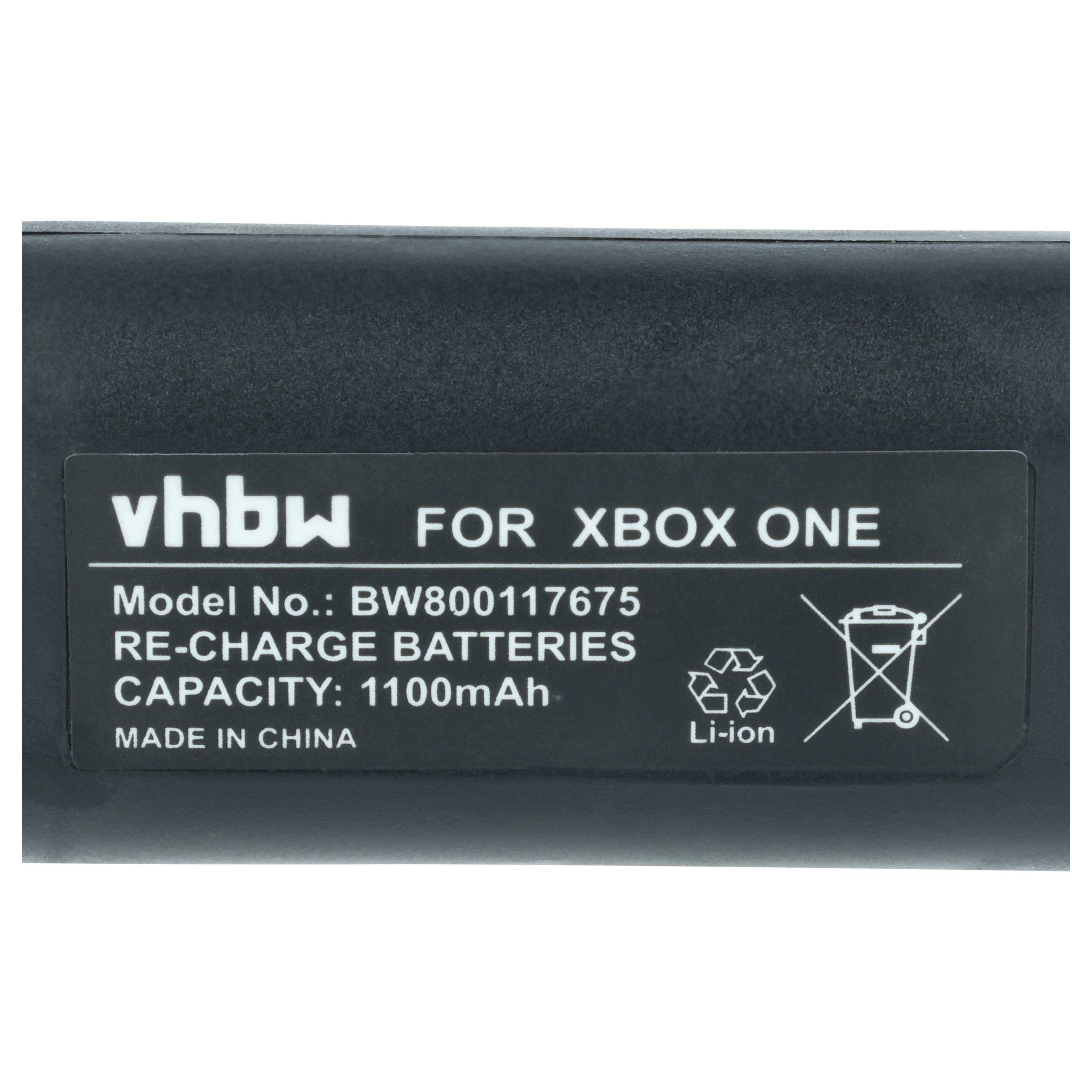 vhbw 2x Akku kompatibel mit Microsoft Xbox One | Xbox One Elite, Xbox One S, Xbox One Wireless Controller (1100 mAh, 3 V-2