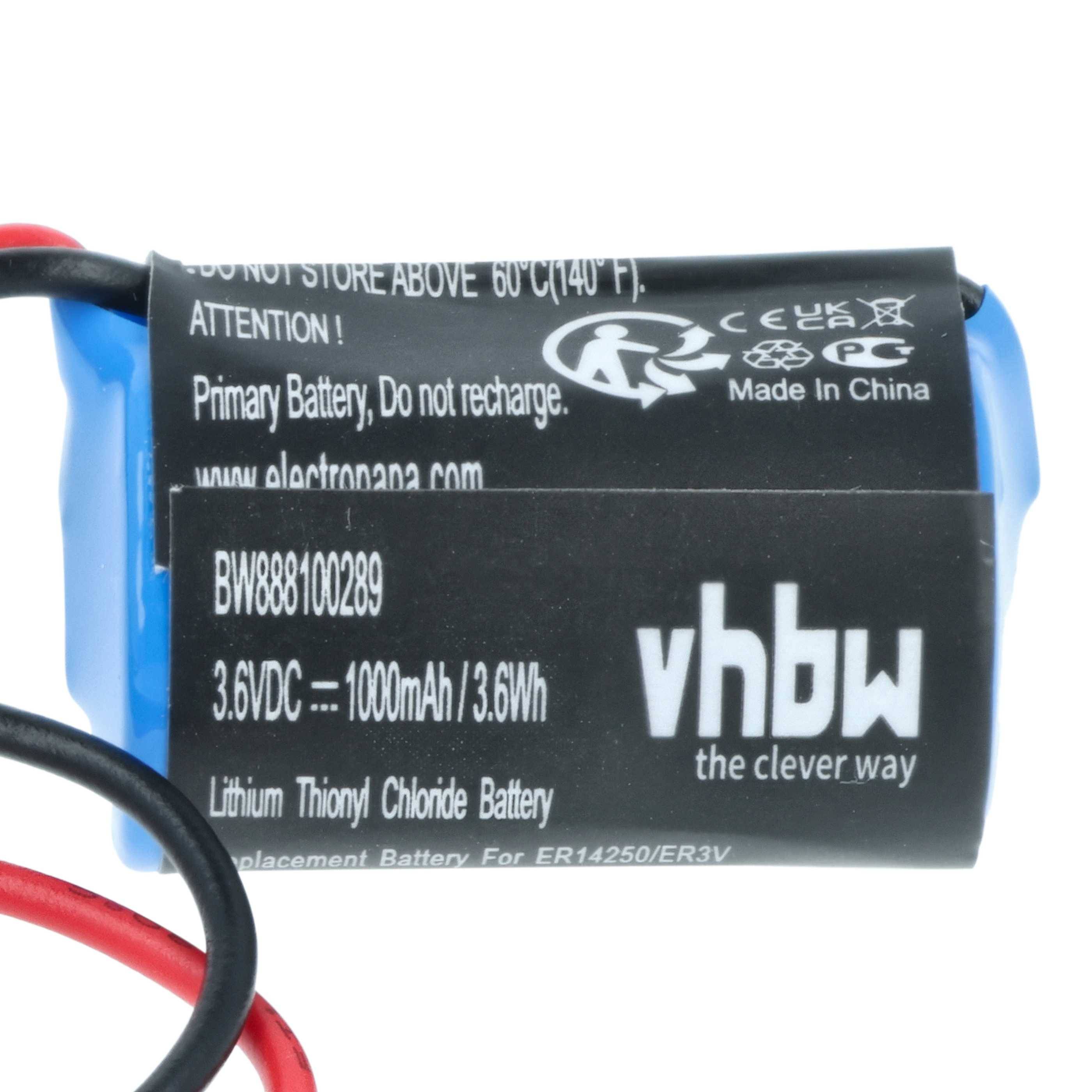 vhbw 1x Batterie Ersatz für LS14250-MR | FBT030A, FBT020A, ER3V/3.6V, NP8P-BT für PLC Programmable Logic Controller-3