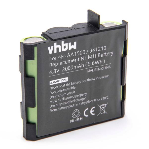 vhbw Akku kompatibel mit Compex Muskelstimulator Geräte | Ersetzt Compex 4H-AA1500, 4H-AA2000, 941210, 941213 - (NiMH