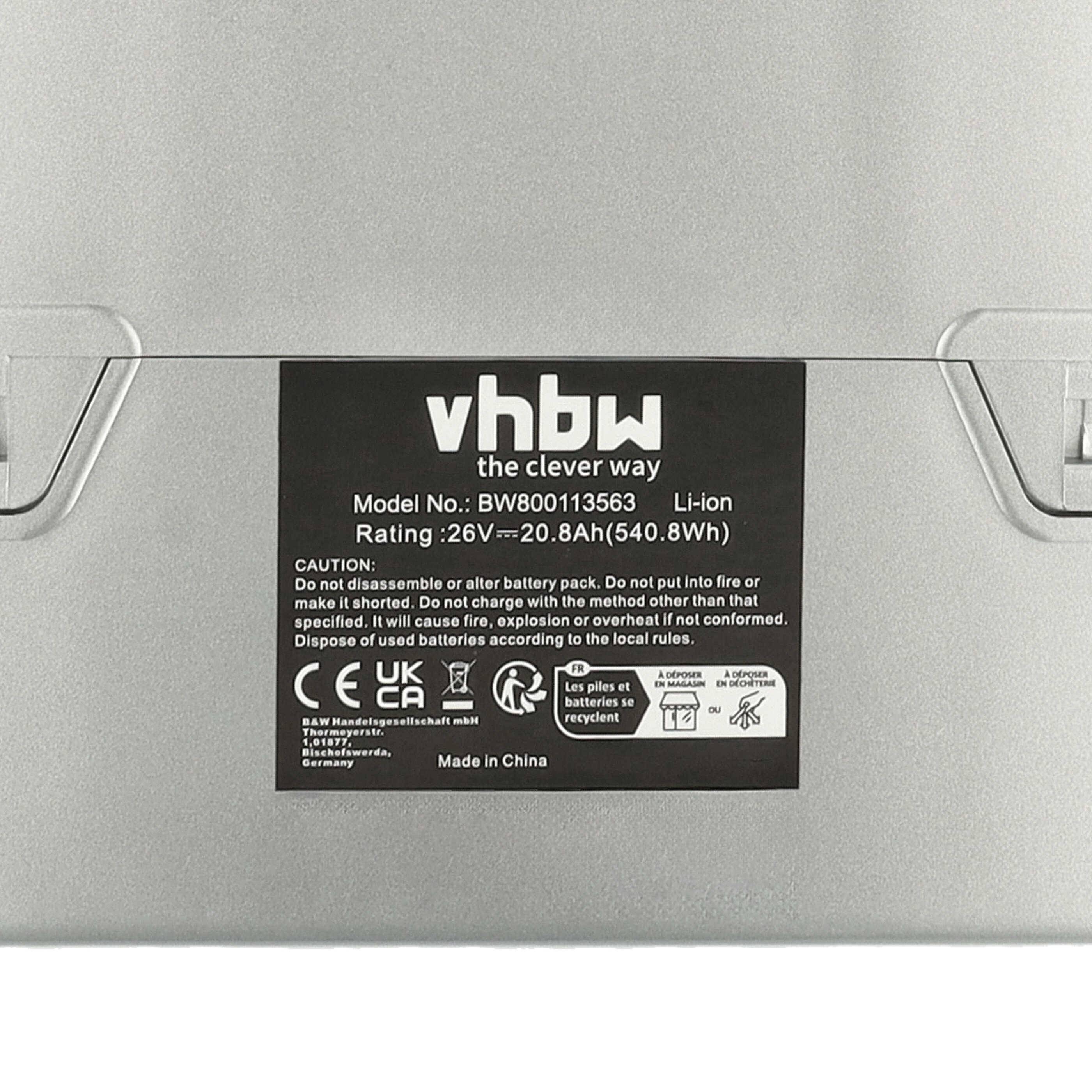 vhbw Akku kompatibel mit Panasonic Flyer C2 | C4, C2 Premium, C10 HS, C11 HS, C12 HS E-Bike (20,8 Ah, 25,2 V, Li-Ion) --4