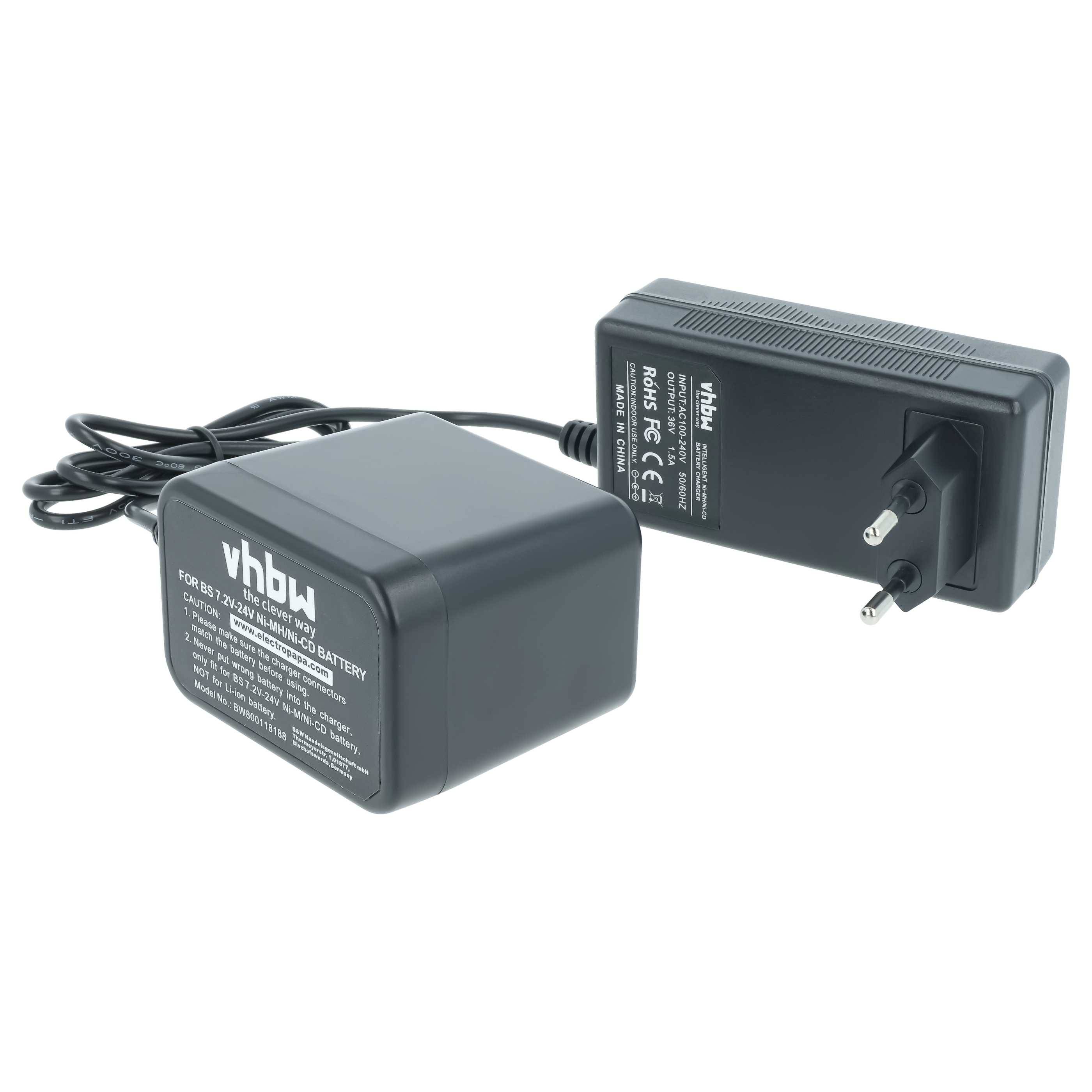 vhbw Ladegerät kompatibel mit Bosch GHO 14.4VH | GHO 18 V, GLI 12V, GKS 24V, GLI 12, GKS 18 V, GKG 24V Werkzeug Akkus-2