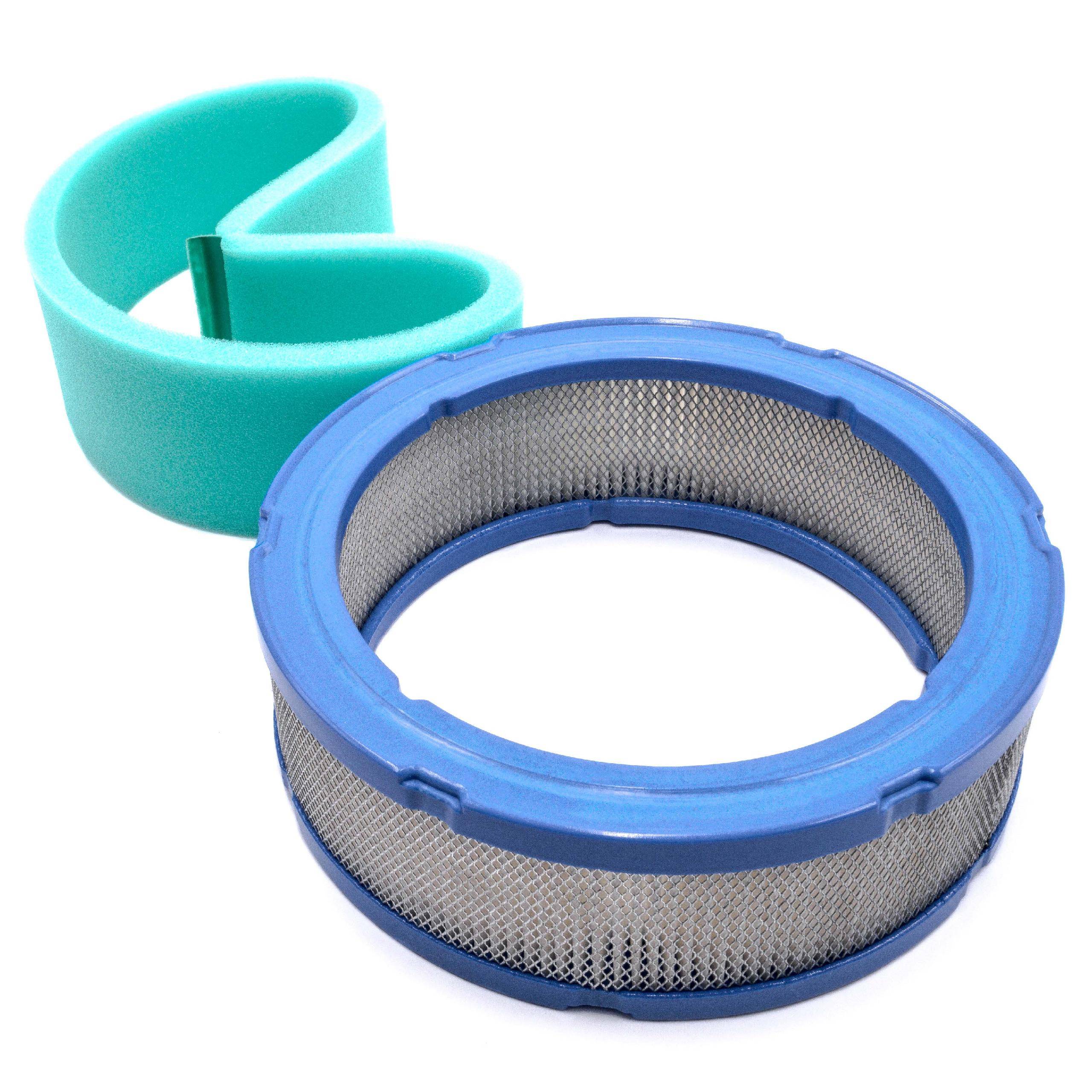 vhbw Filter-Set kompatibel mit Briggs & Stratton 305700 | 350400, 309400, 35 Rasenmäher-Motor - 2x Ersatz-Filter (1x-0