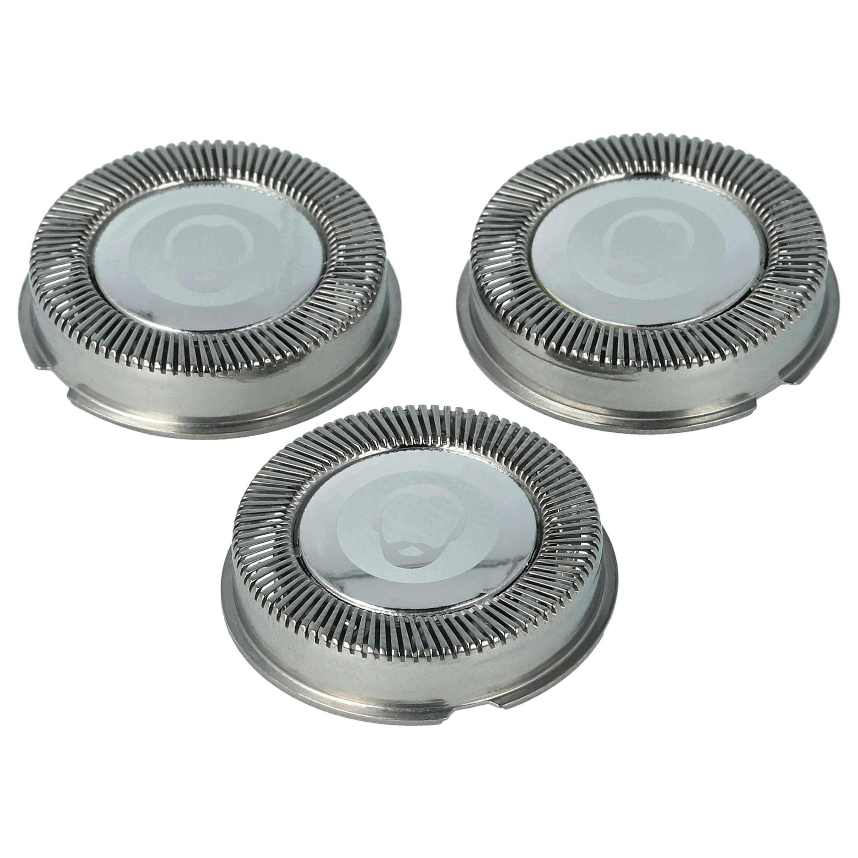 vhbw 3x Ersatz-Scherköpfe kompatibel mit Philips HS250 | HS250A, HS250B, HS255A, HS255B, HS260A, HS260B, HS308, HS345-0