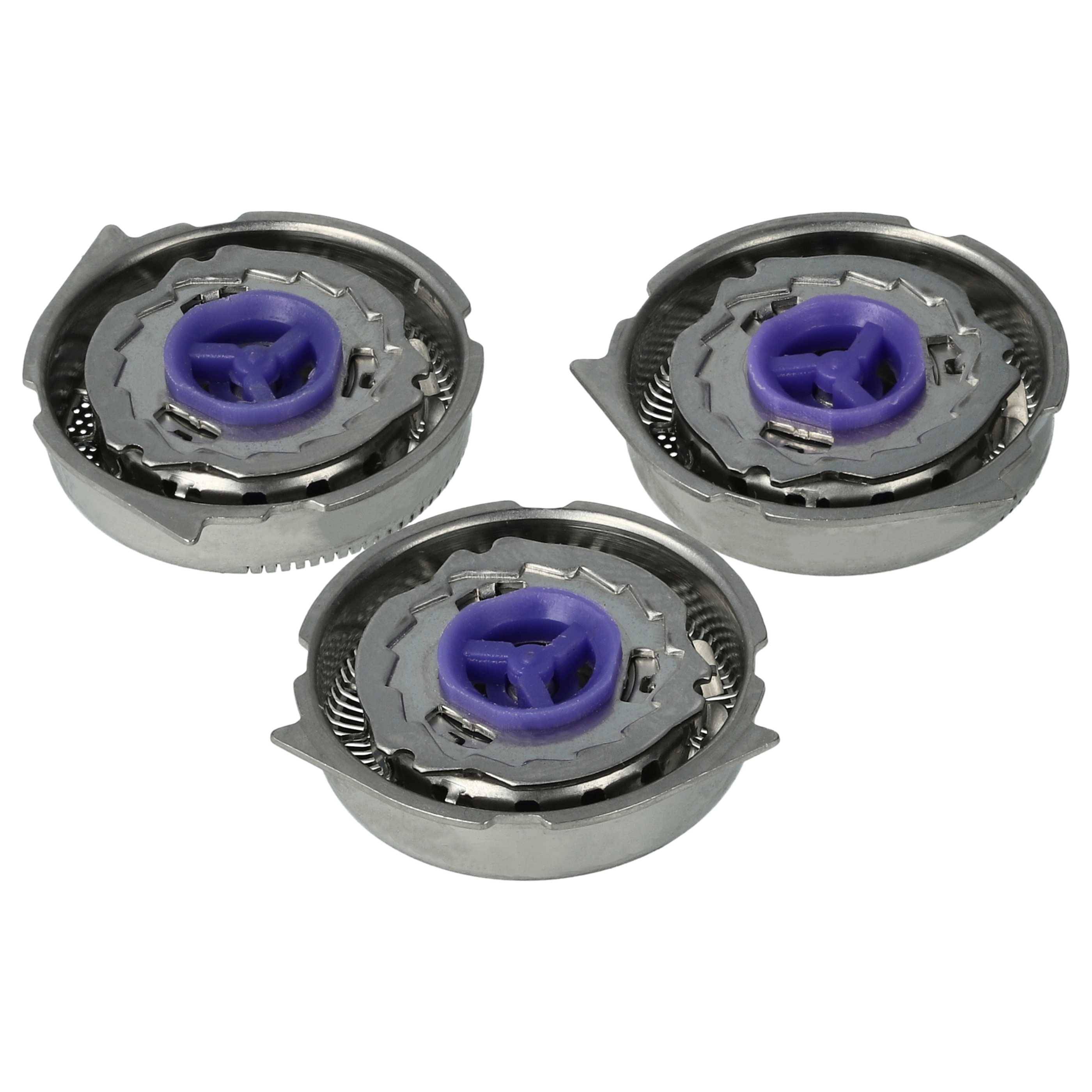 vhbw 3x Ersatz-Scherköpfe kompatibel mit Philips HQ821 | HQ851, HQ853, HQ902, HQ801, HQ912, HQ904, HQ906 Elektrorasierer-2