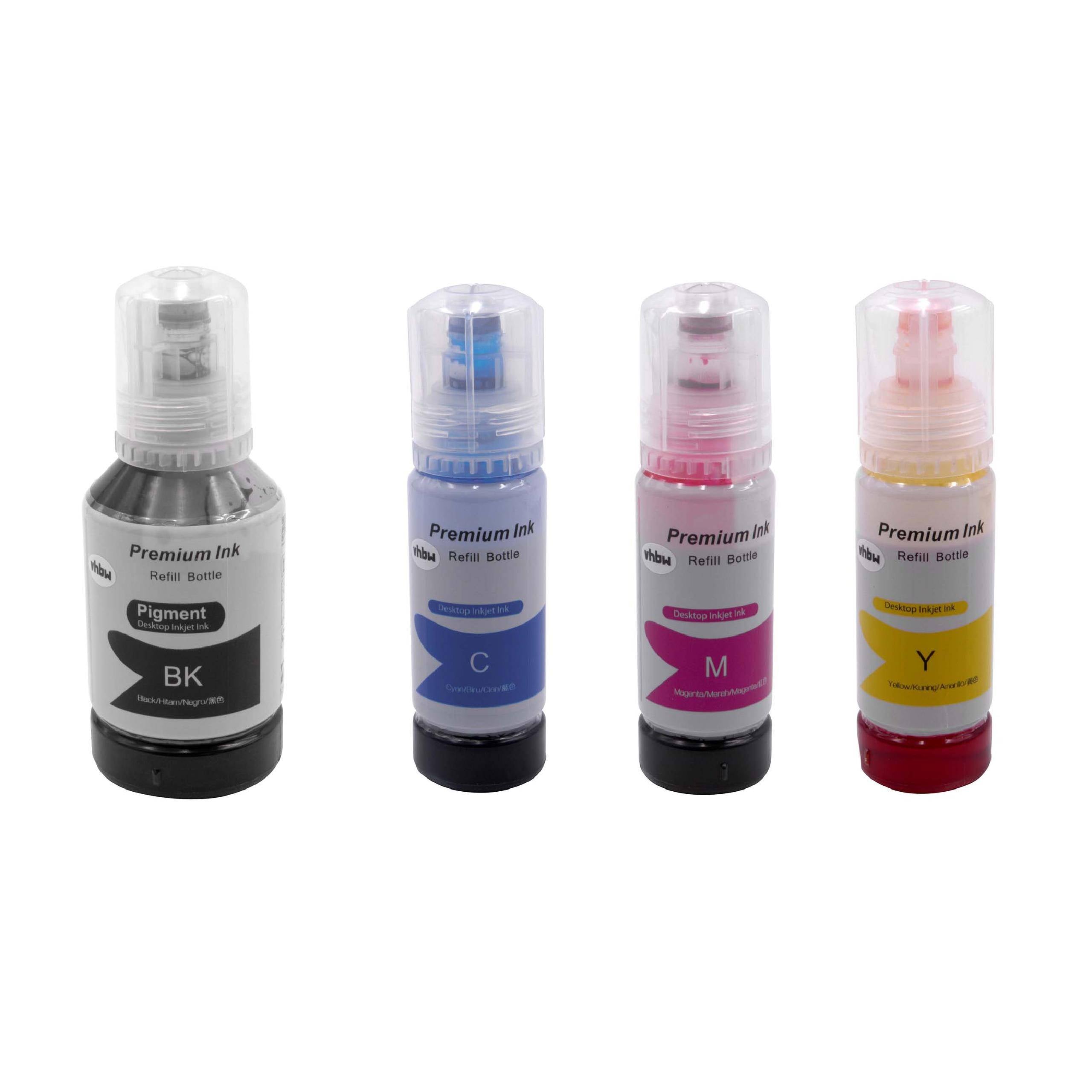 vhbw 4x Nachfülltinte kompatibel mit Canon Pixma G2510 | G3501, G3510 Drucker - Refillset Schwarz, Dye Cyan, Dye Magenta-4
