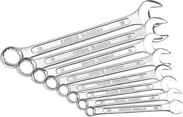 Brüder Mannesmann M  130-08DIN  Ring-Maulschlüssel-Satz 8teilig Schlüsselweite (Metrisch) 8 - 19 mm