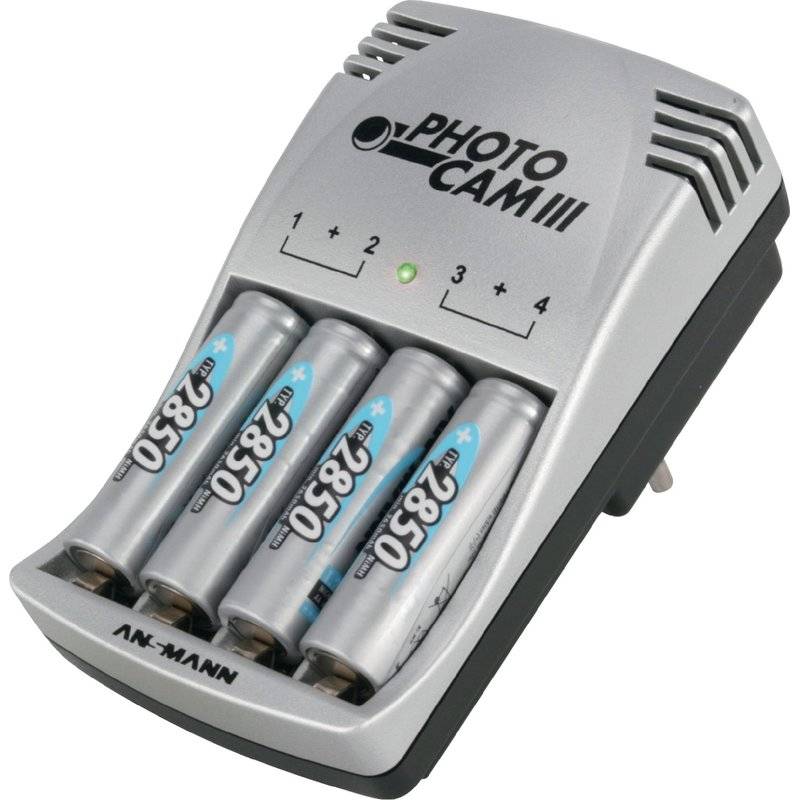 Akkusteckerladegerät Photo Cam III f.4 Akkus 4xAA NiMH Akkus 2850 mAh ANSMANN-0