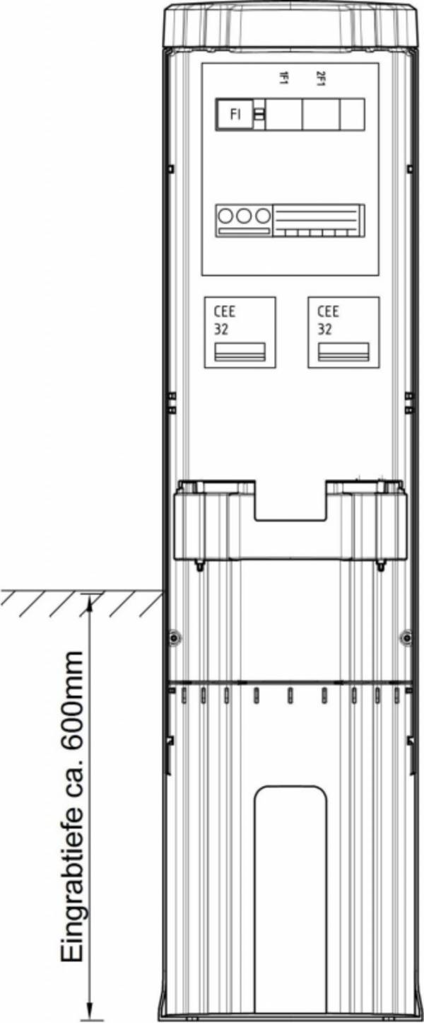 GSAB Elektrotechnik Poller rund mit Sockel