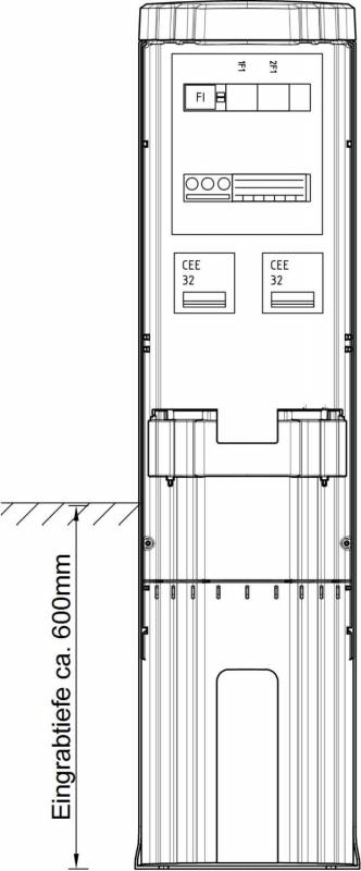 GSAB Elektrotechnik Poller rund mit Sockel-0