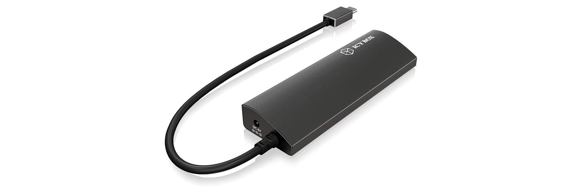 IB-AC6405-C, 4 Port USB 3.0 Type-C Hub, 1x Type-C zu 4x Type-A, Alu-Gehäuse-2