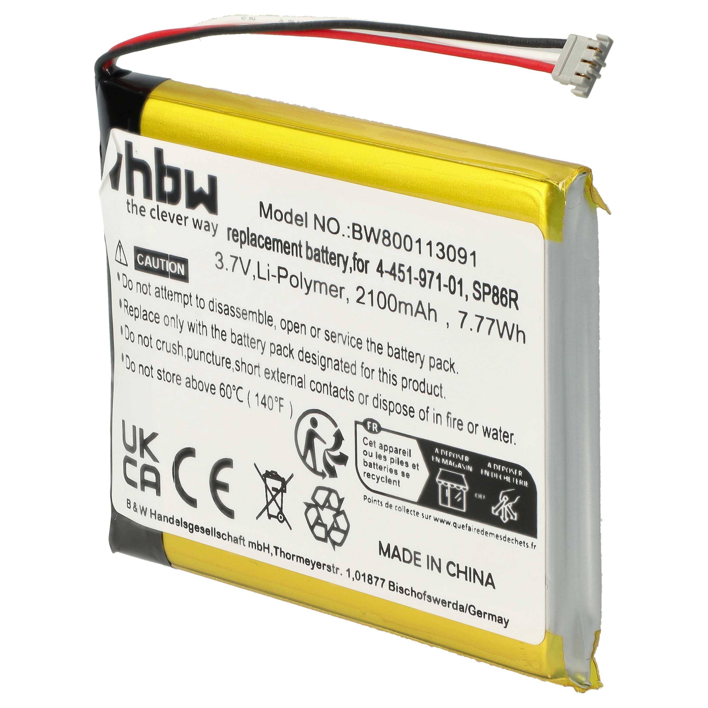 vhbw Akku kompatibel mit Sony PS Vita 2007 | PSV2000C6742, PCH-2007, PSV2000 Spielekonsole (2100 mAh, 3,7 V, Li-Ion) --0