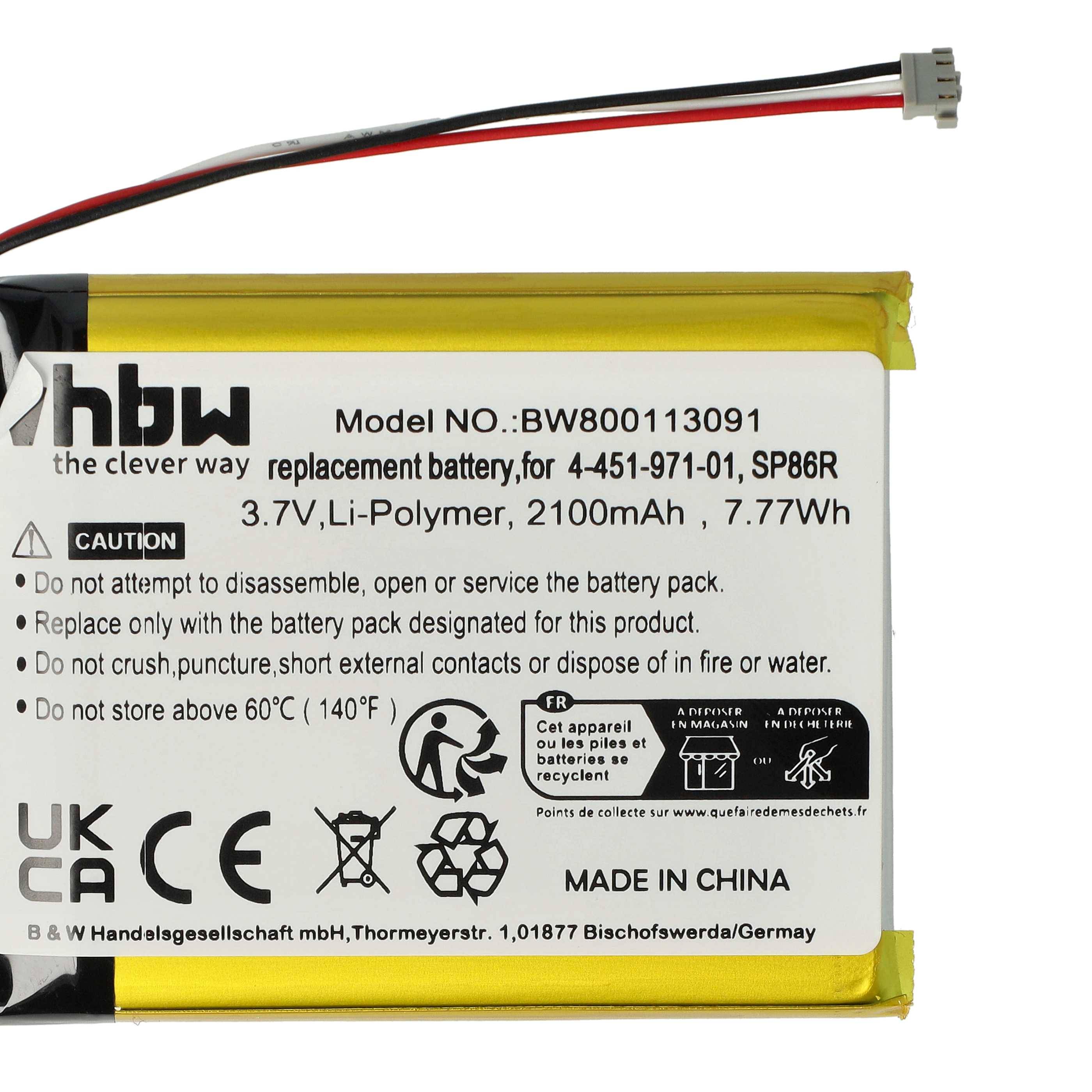 vhbw Akku kompatibel mit Sony PS Vita 2007 | PSV2000C6742, PCH-2007, PSV2000 Spielekonsole (2100 mAh, 3,7 V, Li-Ion) --5