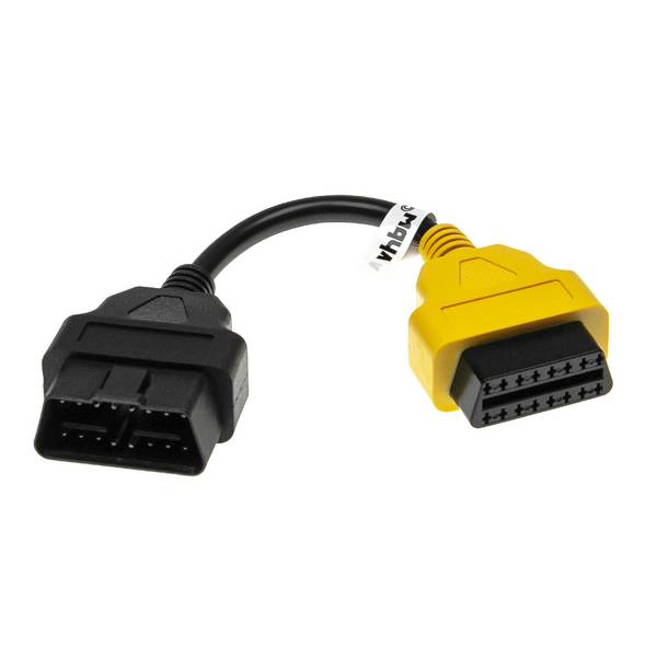 vhbw OBD Adapter 16Pin-OBD1 auf OBD2 kompatibel mit Alfa Romeo Giulietta | MiTo - 20 cm
