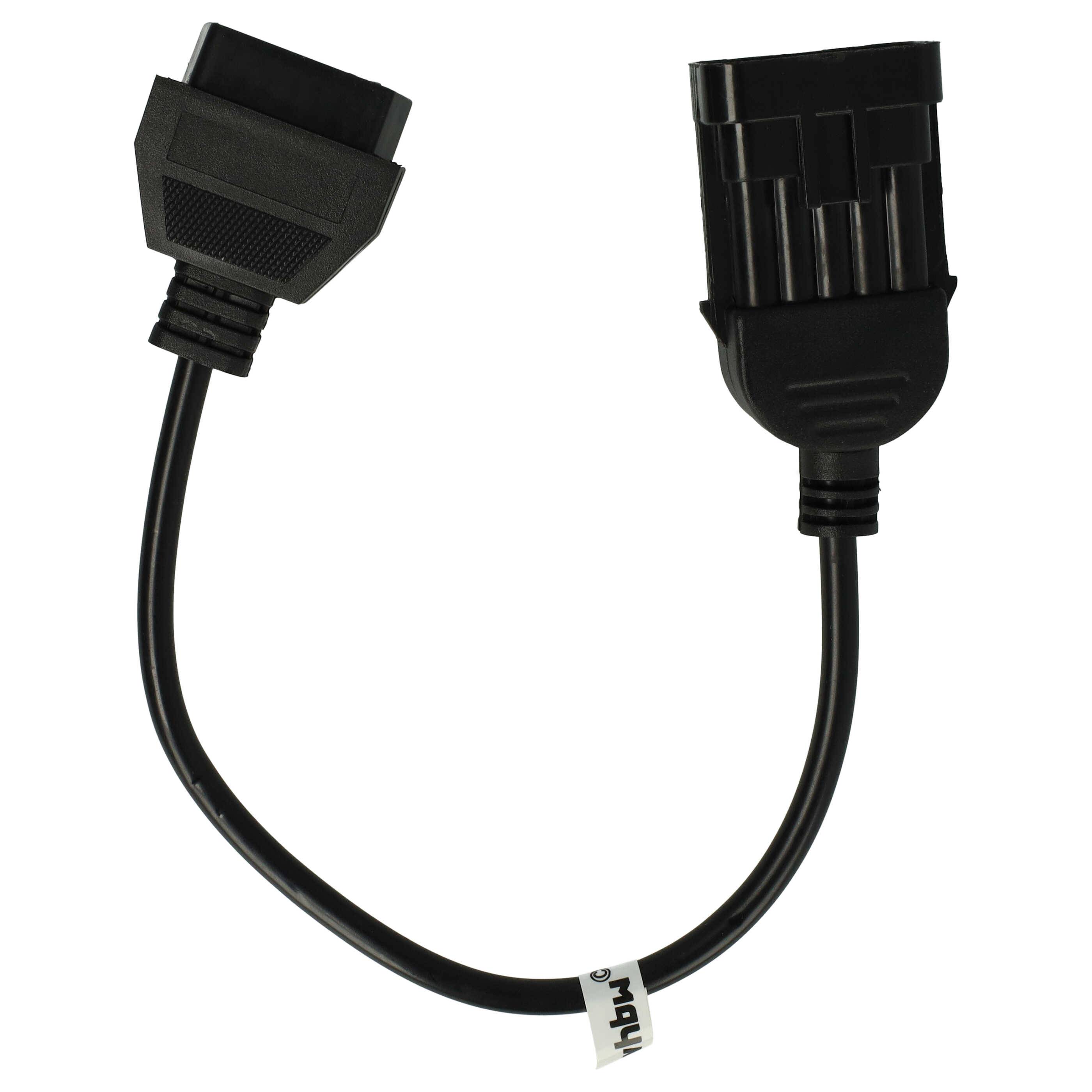 vhbw OBD Adapter 10Pin-OBD1 auf OBD2 kompatibel mit Opel -Bj 1997 Calibra | Kadett, Corsa, Tigra, Omega, Vectra, Astra --1