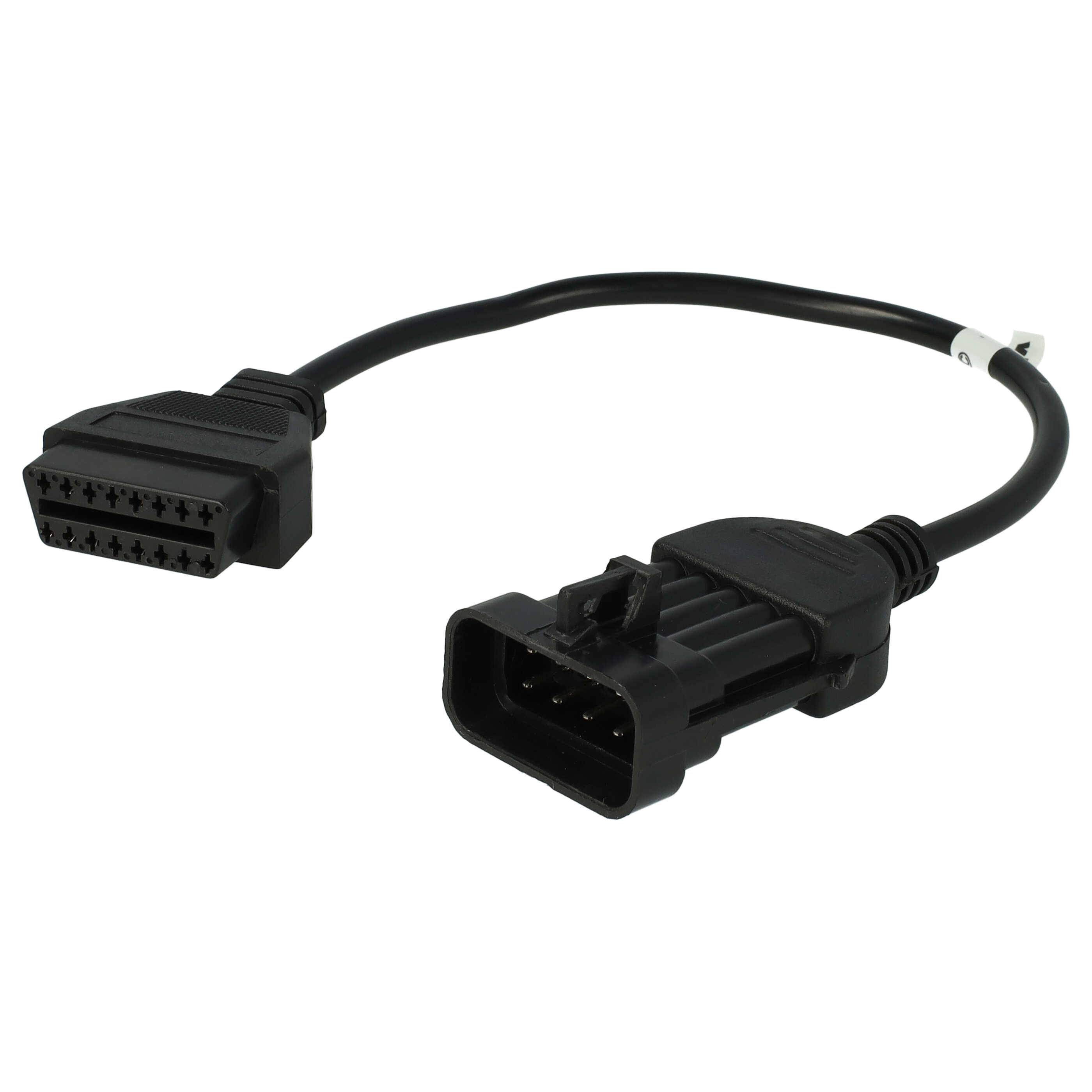 vhbw OBD Adapter 10Pin-OBD1 auf OBD2 kompatibel mit Opel -Bj 1997 Calibra | Kadett, Corsa, Tigra, Omega, Vectra, Astra --3