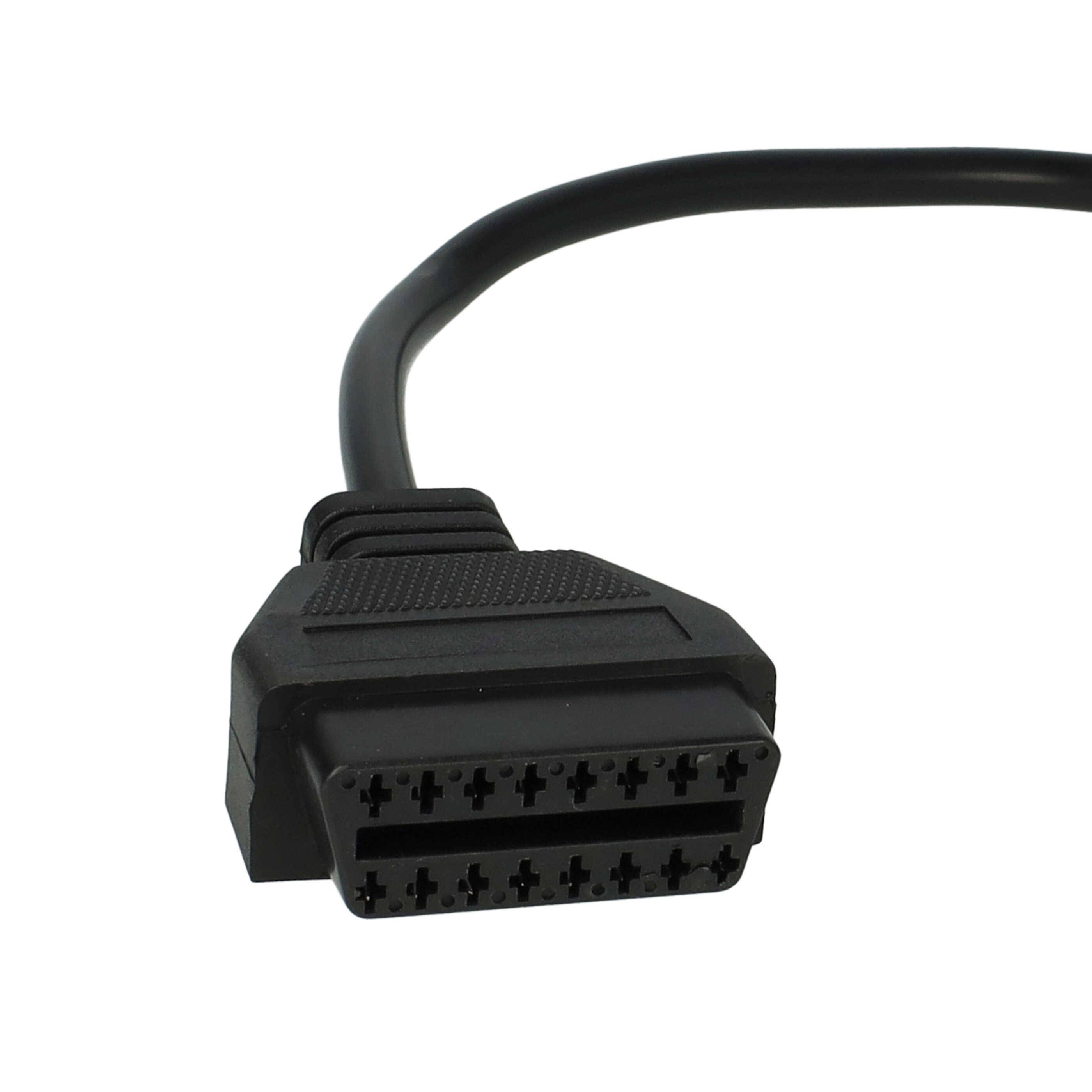 vhbw OBD Adapter 10Pin-OBD1 auf OBD2 kompatibel mit Opel -Bj 1997 Calibra | Kadett, Corsa, Tigra, Omega, Vectra, Astra --4