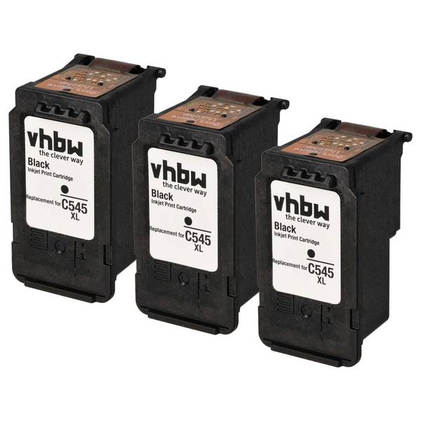 vhbw 3x Tintenpatronen kompatibel mit Canon Pixma MG2400 | MG2450, IP-2850, IP2850, MG-2450, MG2440, IP2820 Drucker -