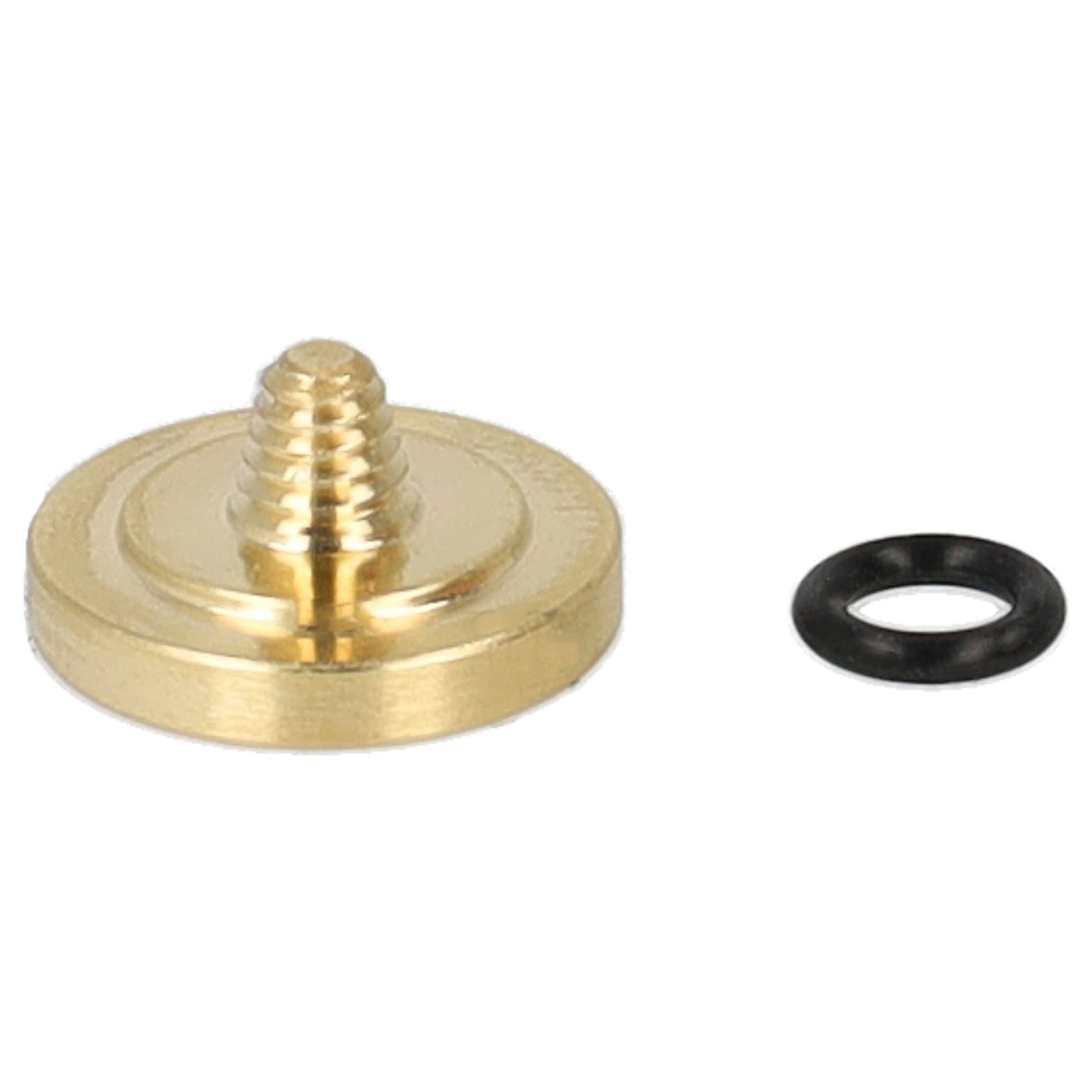 vhbw Auslöseknopf kompatibel mit Exa 1B Kamera | Ergonomischer Ersatzknopf, Metall, Gold-0