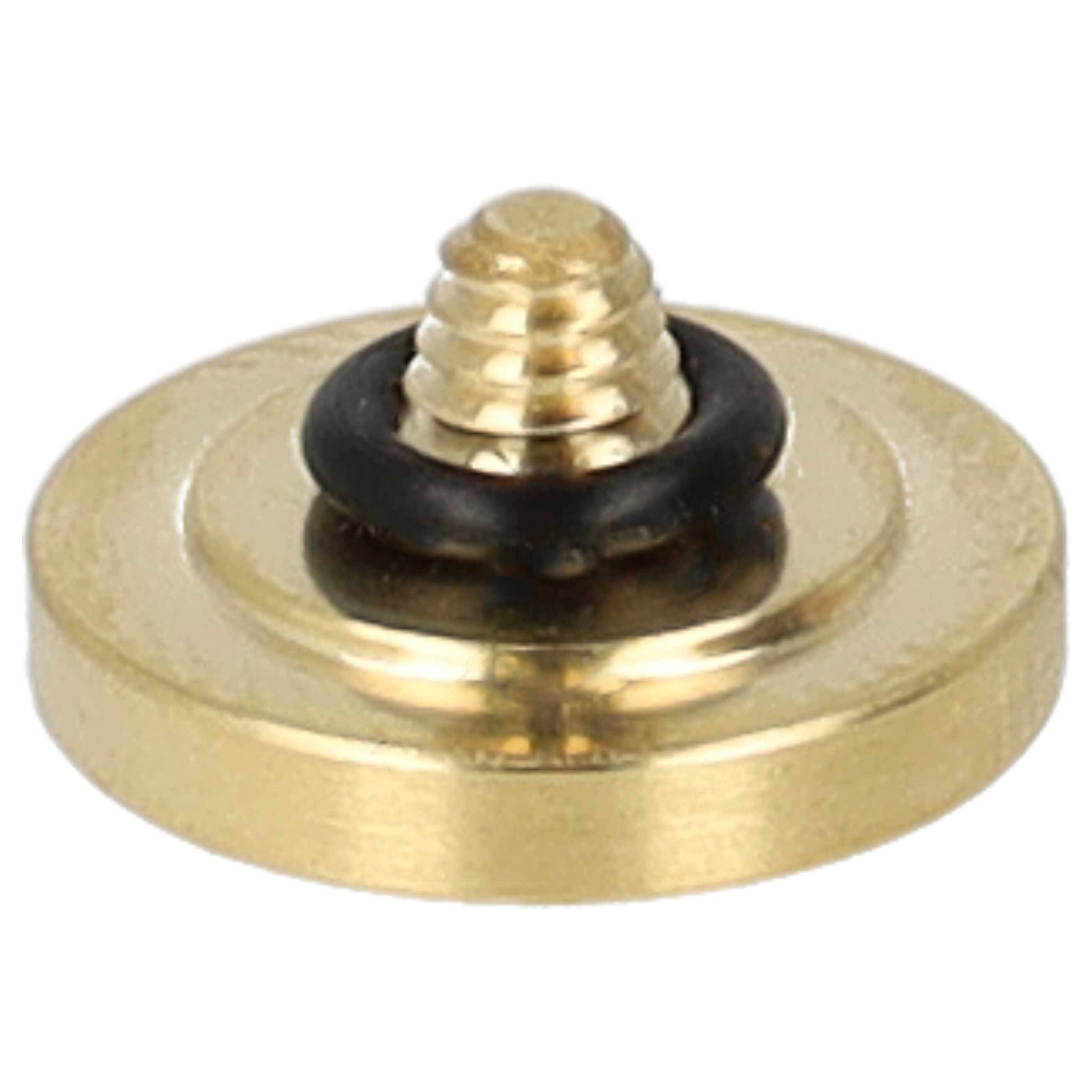 vhbw Auslöseknopf kompatibel mit Exa 1B Kamera | Ergonomischer Ersatzknopf, Metall, Gold-1