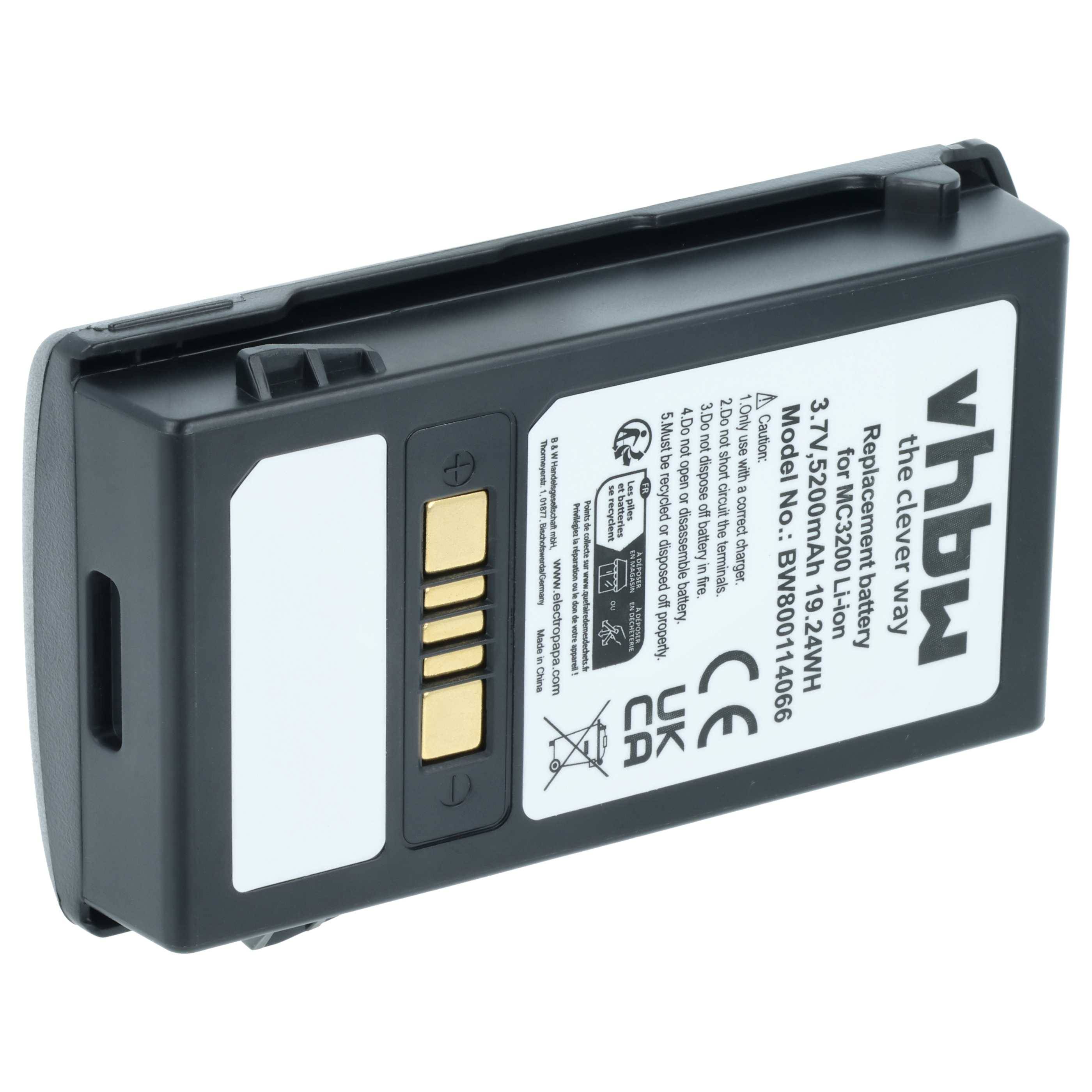 vhbw Akku kompatibel mit Motorola Symbol MC3200, MC32N0 | Barcodescanner POS (5200 mAh, 3,7 V, Li-Ion)-0