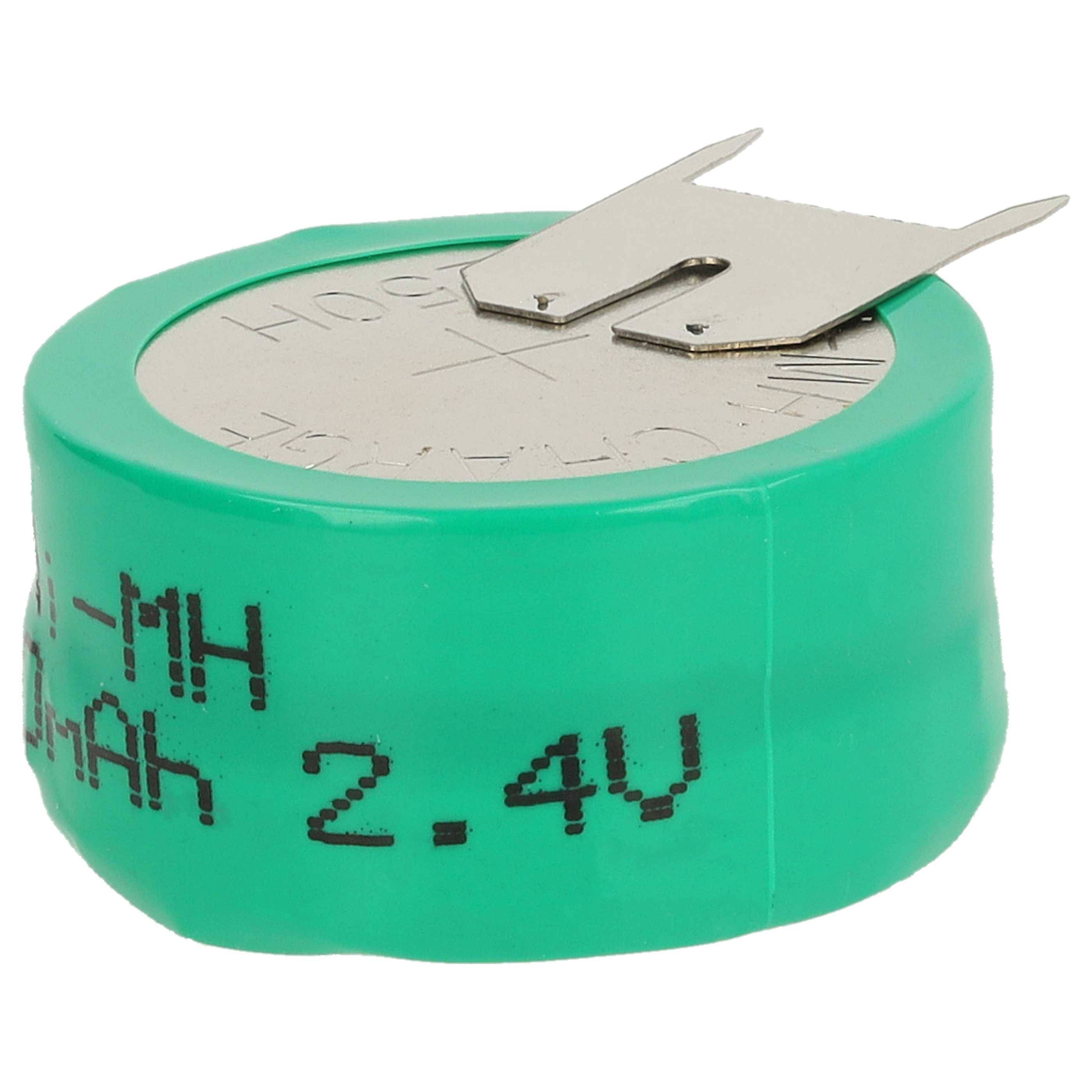 vhbw NiMH Ersatz Knopfzellen-Akku Typ 2/V250H 3-Pins 250mAh 2,4V | kompatibel mit Modellbau-Akkus, Solar-Leuchten uvm.-1