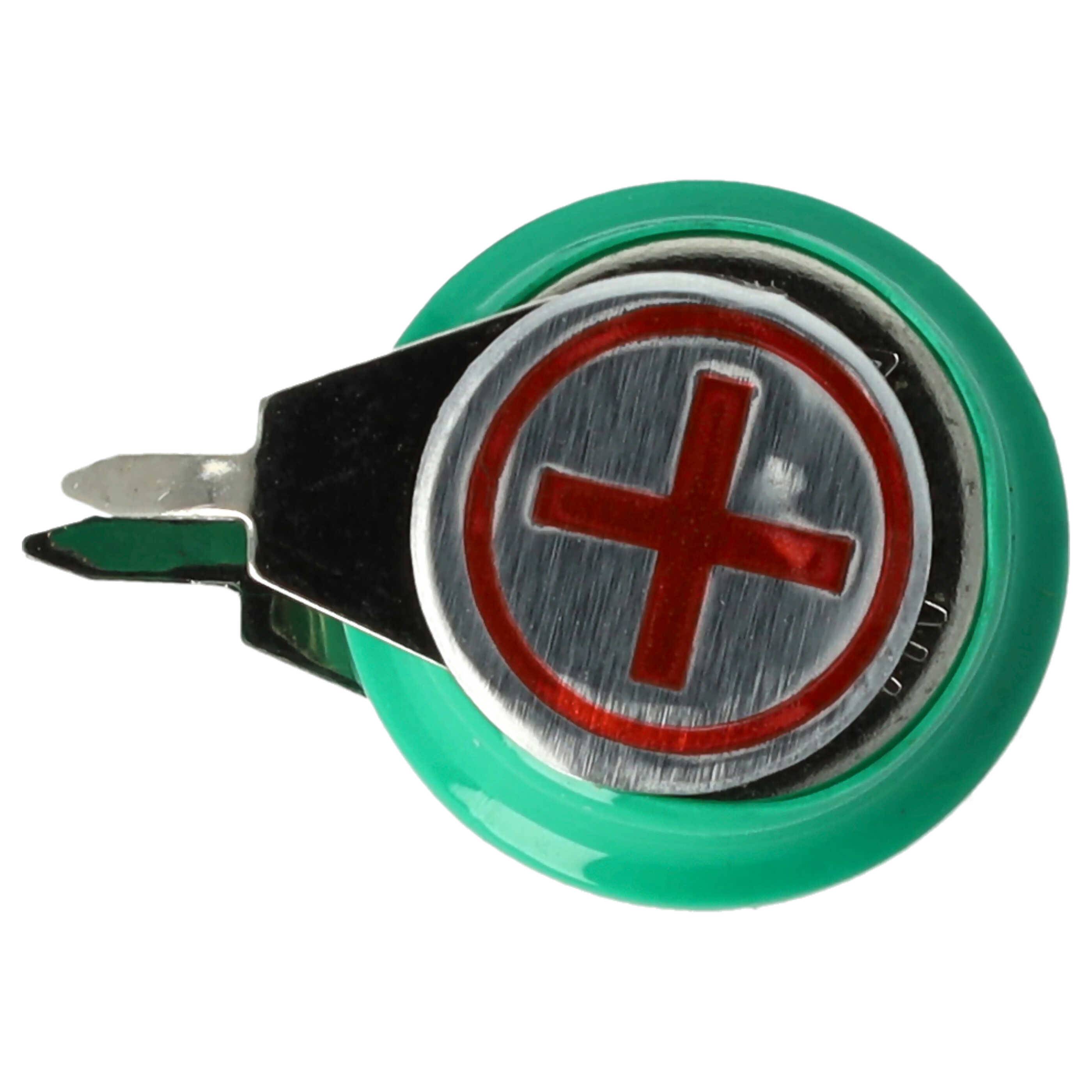 vhbw Knopfzellen Akku Typ V40H (NiMH, 40mAh, 1.2V) | 1 Zelle, 2 Pins Printanschluss, wiederaufladbar-4