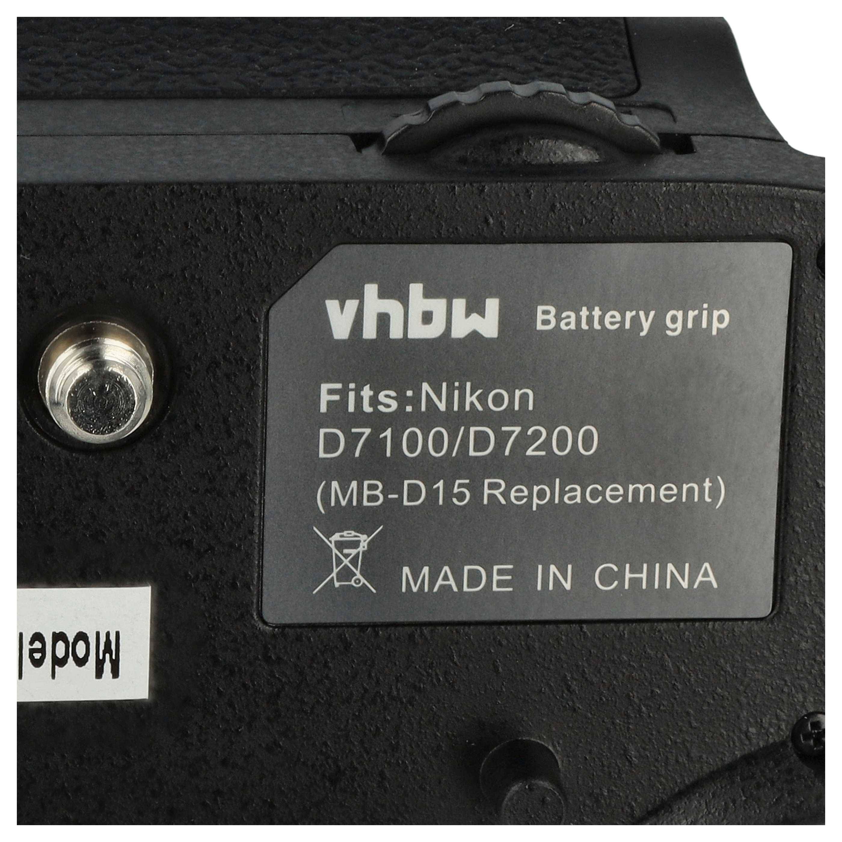 vhbw Batteriegriff kompatibel mit Nikon D7100 | D7200 Kamera Spiegelreflexkamera DSLR, Kunststoff / Metall-4