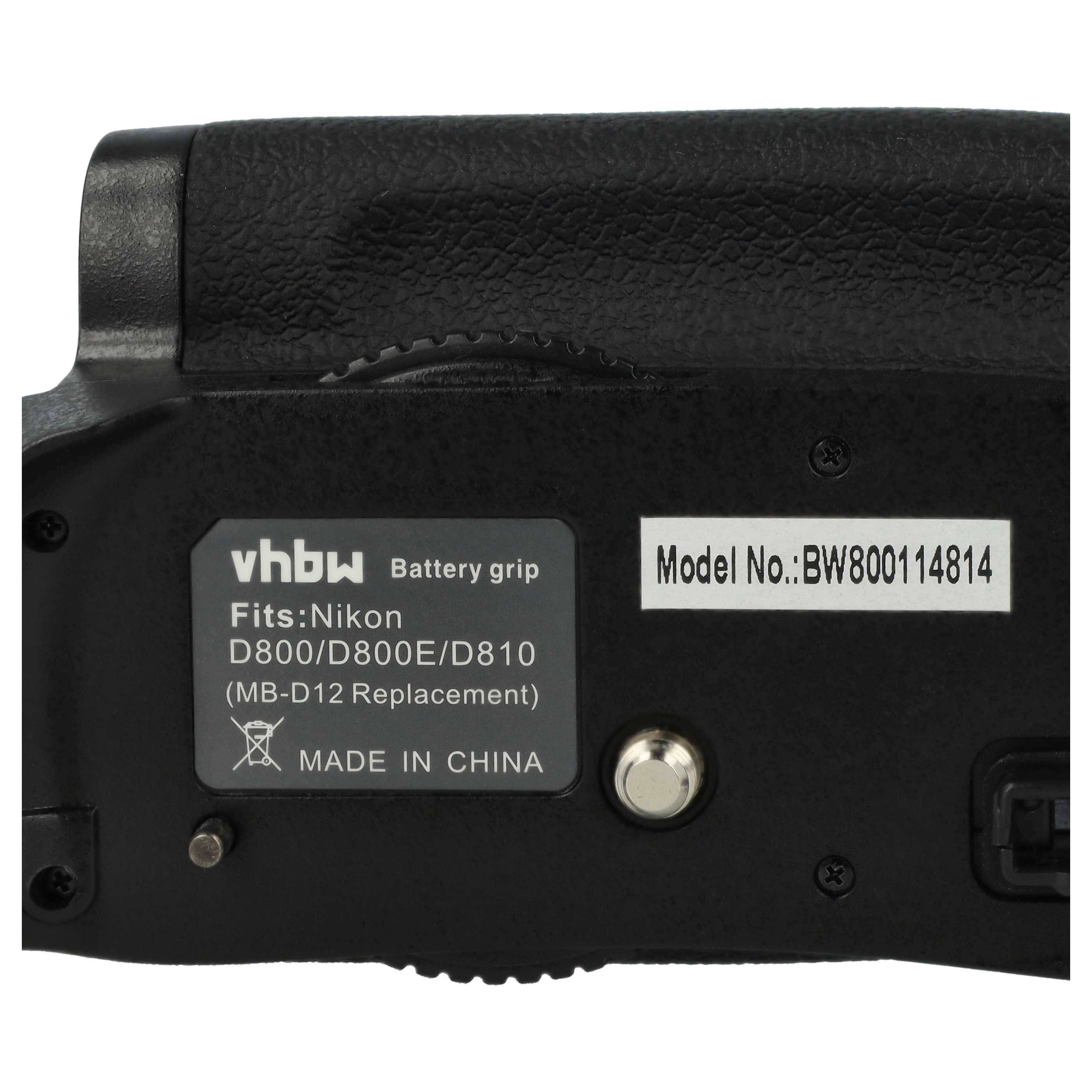 vhbw Batteriegriff kompatibel mit Nikon D800 | D800S, D800E, D810 Kamera Spiegelreflexkamera DSLR, Kunststoff / Metall-4