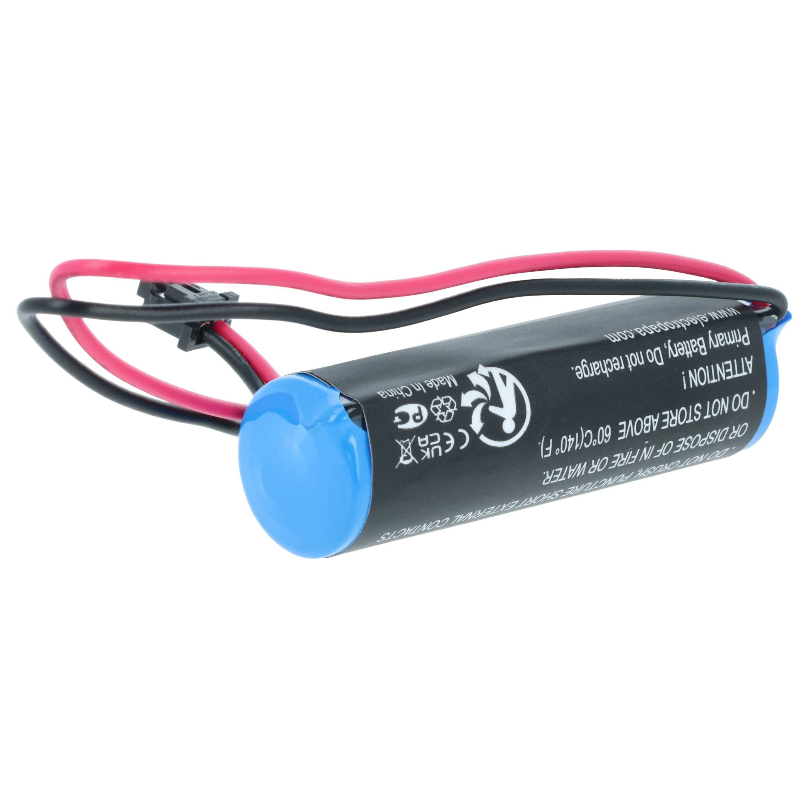 vhbw 5x Batterie kompatibel mit Mitsubishi M70 | MR-J3 CNC System, CNC Maschine (2600 mAh, 3,6 V, Li-Ion)-1