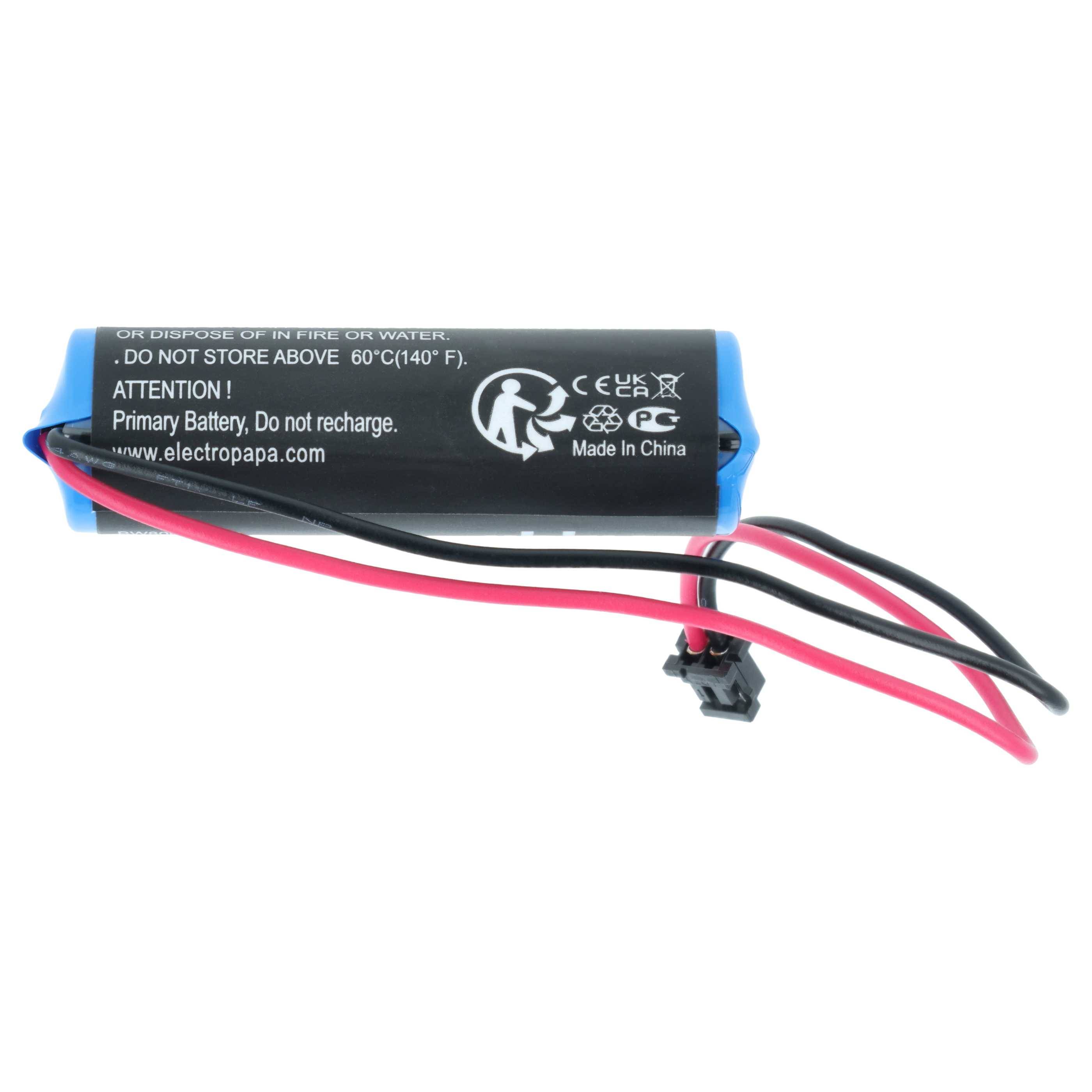 vhbw 5x Batterie kompatibel mit Mitsubishi M70 | MR-J3 CNC System, CNC Maschine (2600 mAh, 3,6 V, Li-Ion)-2
