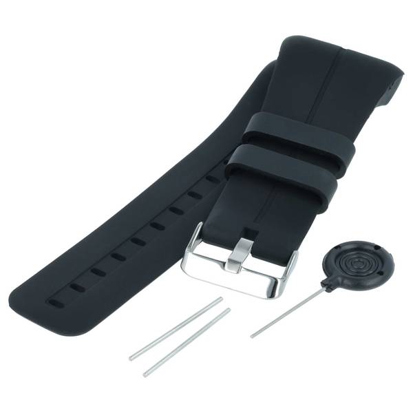 vhbw TPE Ersatz Armband kompatibel mit Polar M430 | M400 Fitnessuhr, Smartwatch - 9,0cm + 12,2 cm schwarz