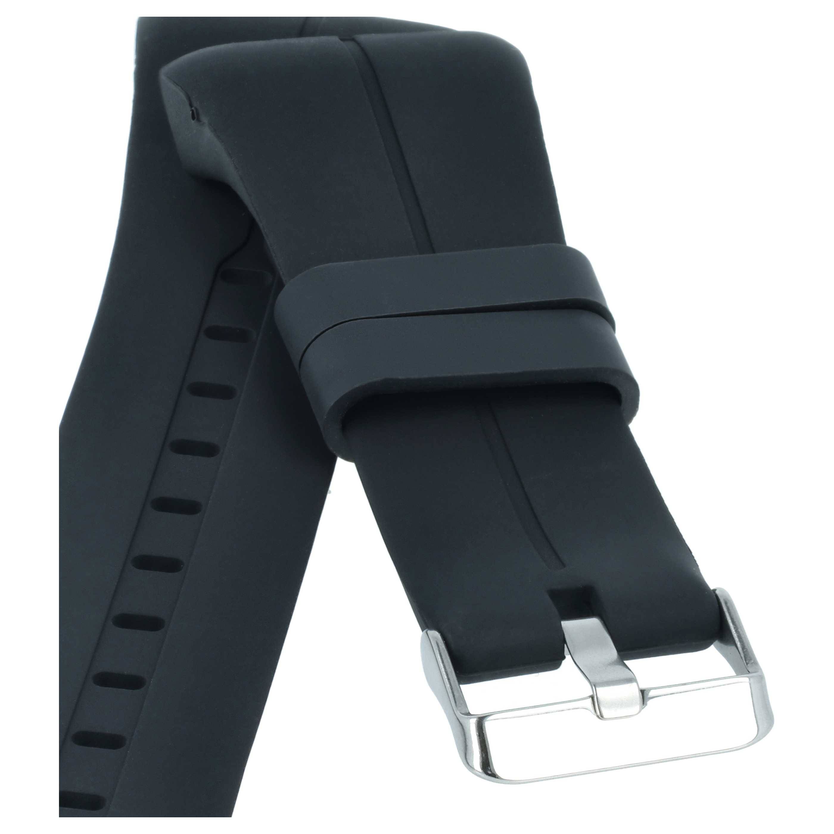 vhbw TPE Ersatz Armband kompatibel mit Polar M430 | M400 Fitnessuhr, Smartwatch - 9,0cm + 12,2 cm schwarz-3