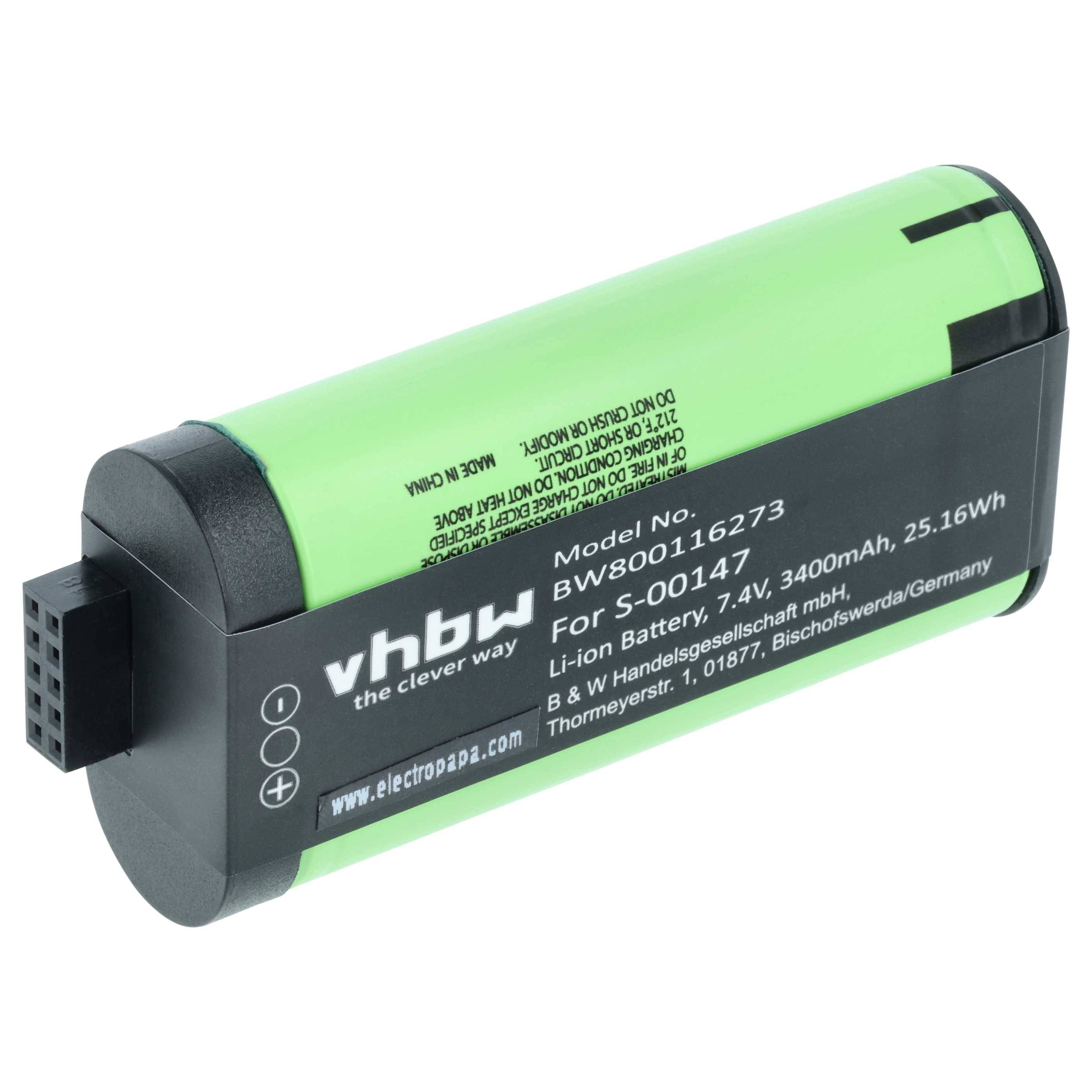 vhbw Akku kompatibel mit Logitech Ultimate Ears UE MegaBoom S-00147 Lautsprecher - Ersatz für 533-000116, 533-000138-0