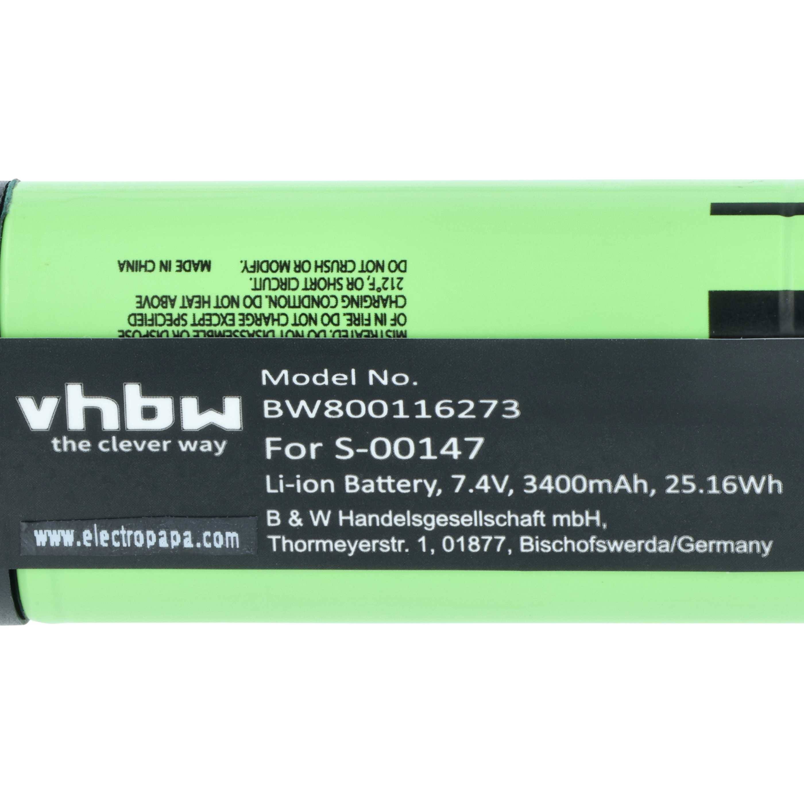 vhbw Akku kompatibel mit Logitech Ultimate Ears UE MegaBoom S-00147 Lautsprecher - Ersatz für 533-000116, 533-000138-3