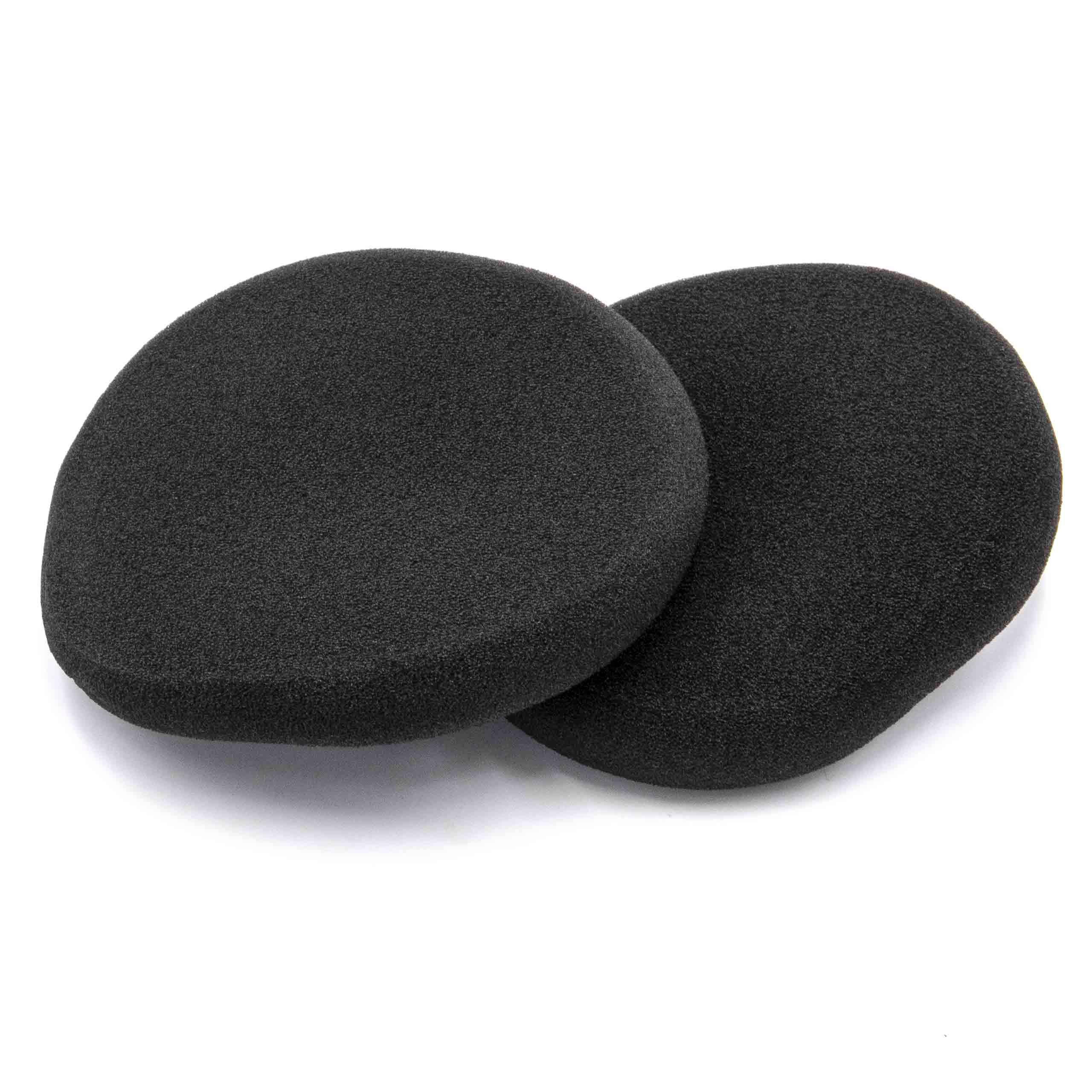 vhbw 2x Ohrpolster kompatibel mit Logitech H800 Kopfhörer Headset, Schaumstoff Schwarz-0