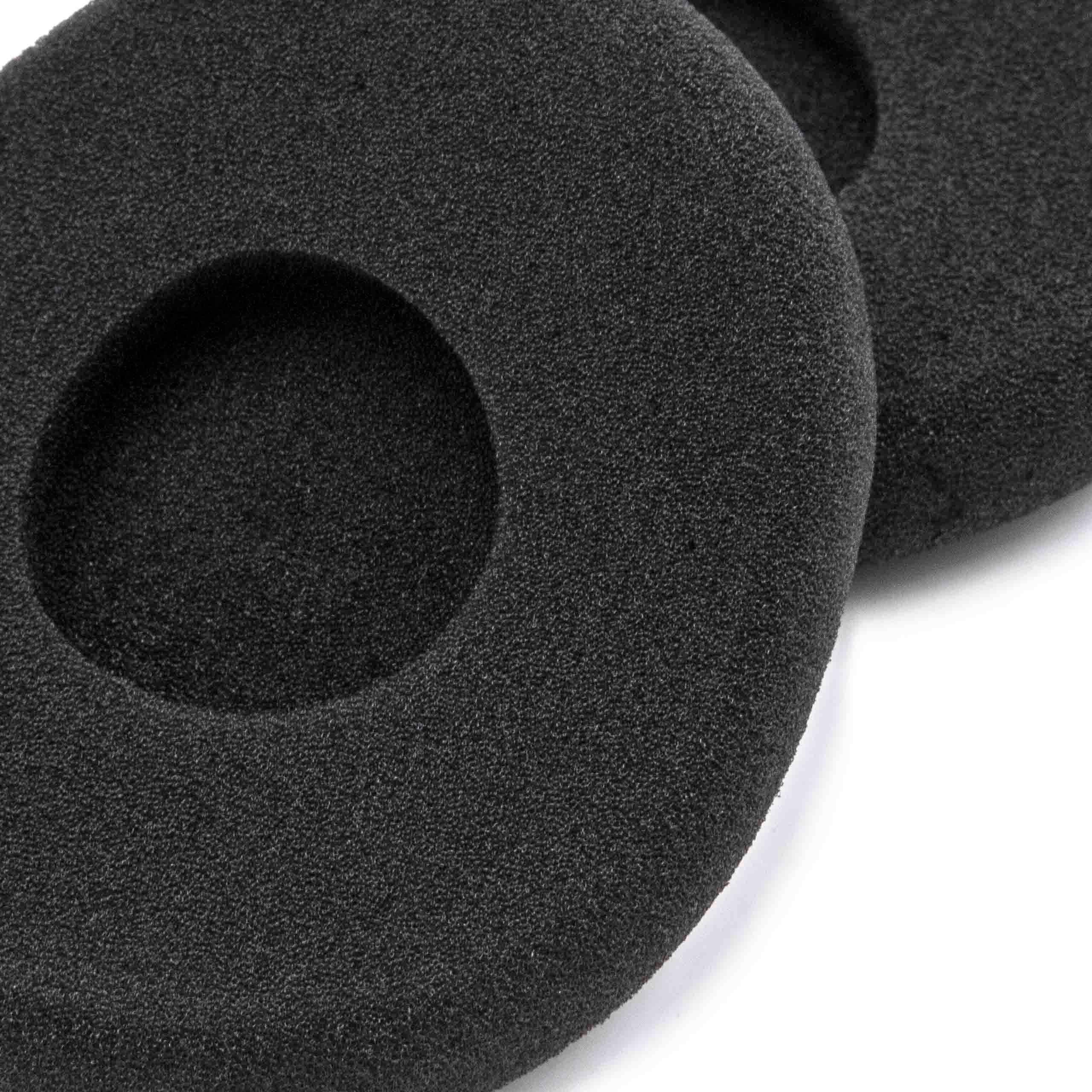vhbw 2x Ohrpolster kompatibel mit Logitech H800 Kopfhörer Headset, Schaumstoff Schwarz-3