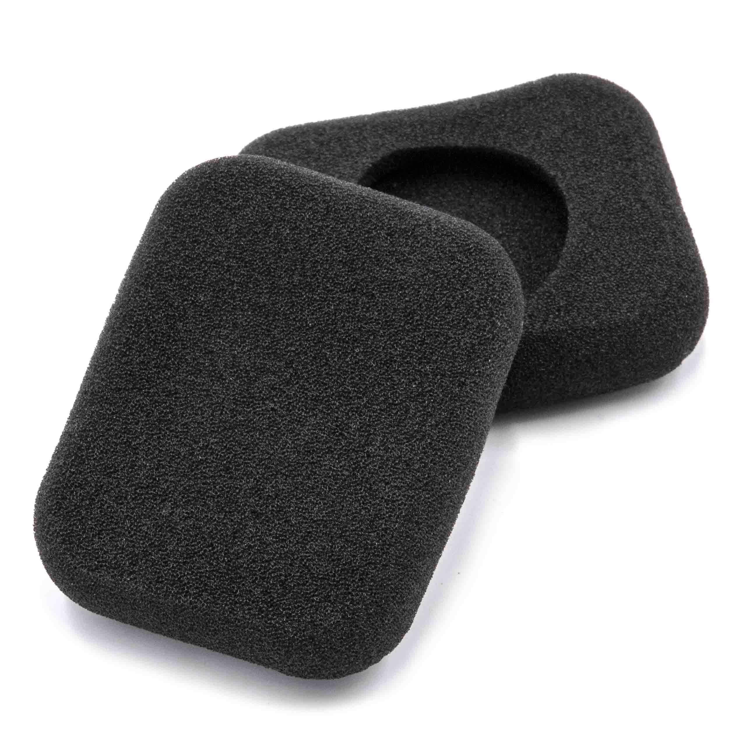 vhbw 2x Ohrpolster kompatibel mit Bang & Olufsen Form 2 | 2i Kopfhörer Headset, Schaumstoff Schwarz-0