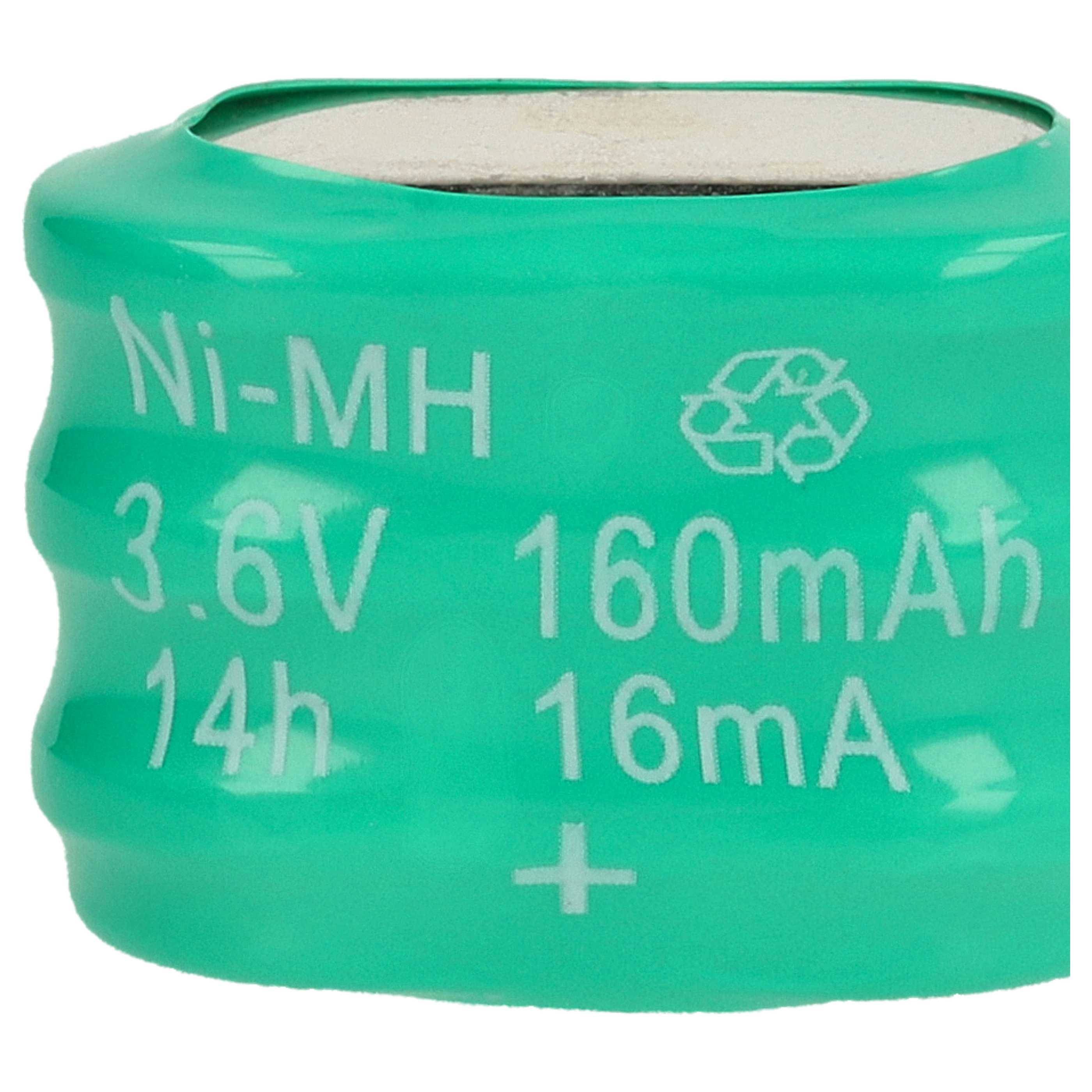 vhbw NiMH Ersatz Knopfzellen-Akku Typ 3/V150H 150mAh 3,6V | kompatibel mit Modellbau-Akkus, Solar-Leuchten uvm.-3