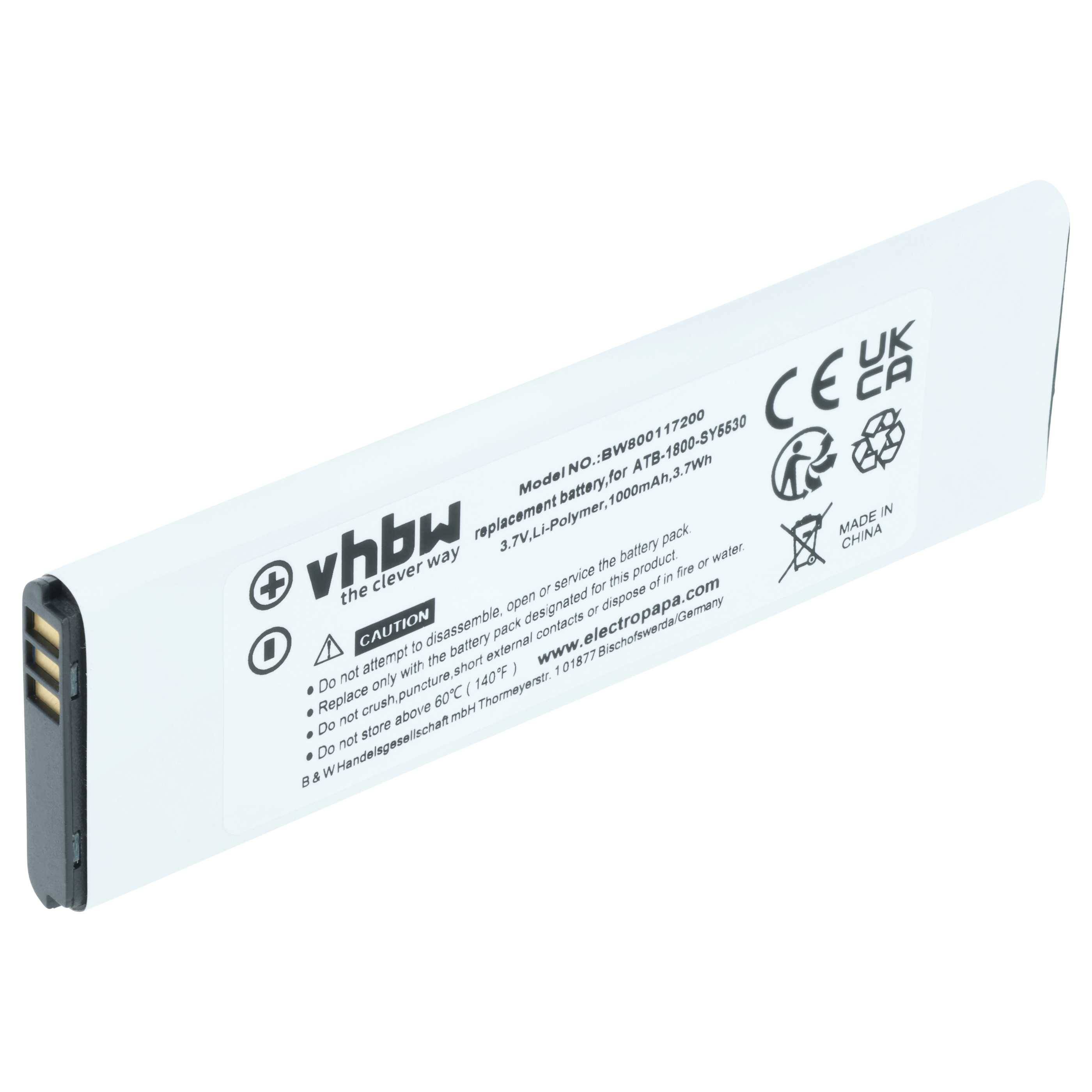 vhbw Akku kompatibel mit RTI T3X | T2i, T2X Fernbedienung Remote Control (1000 mAh, 3,7 V, Li-Polymer)-0