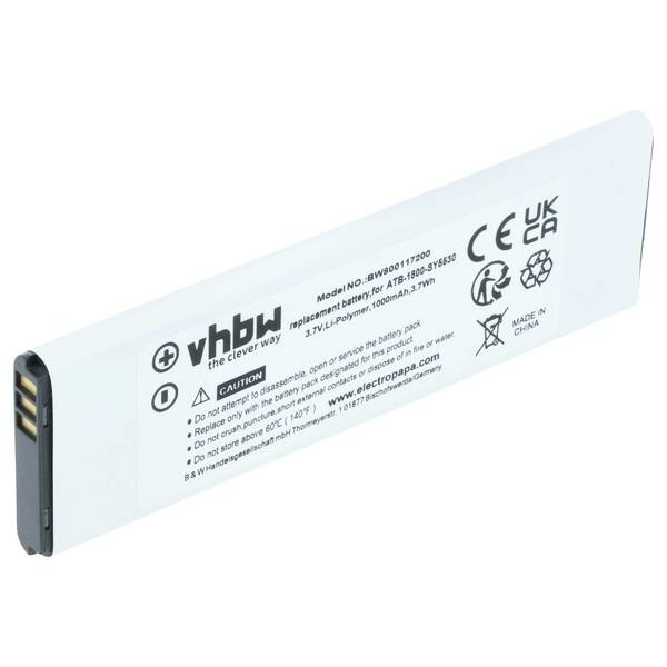 vhbw Akku kompatibel mit RTI T3X | T2i, T2X Fernbedienung Remote Control (1000 mAh, 3,7 V, Li-Polymer)