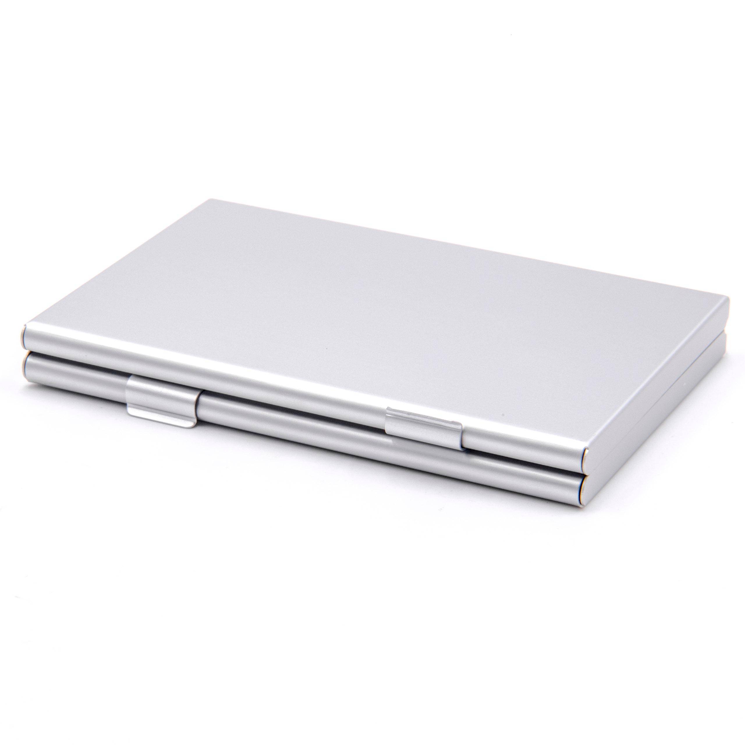 vhbw Etui für 6x SD | SDHC, SDXC Speicherkarten, 12x Micro-SD / Transflash Speicherkarten - Case Silber-0