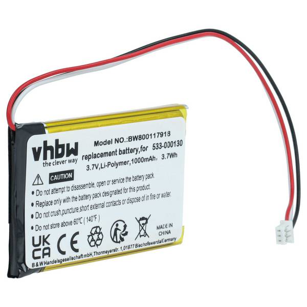 vhbw Akku kompatibel mit Logitech G403 | G900, G903, G703 kabellose Maus (1000 mAh, 3,7 V, Li-Polymer)