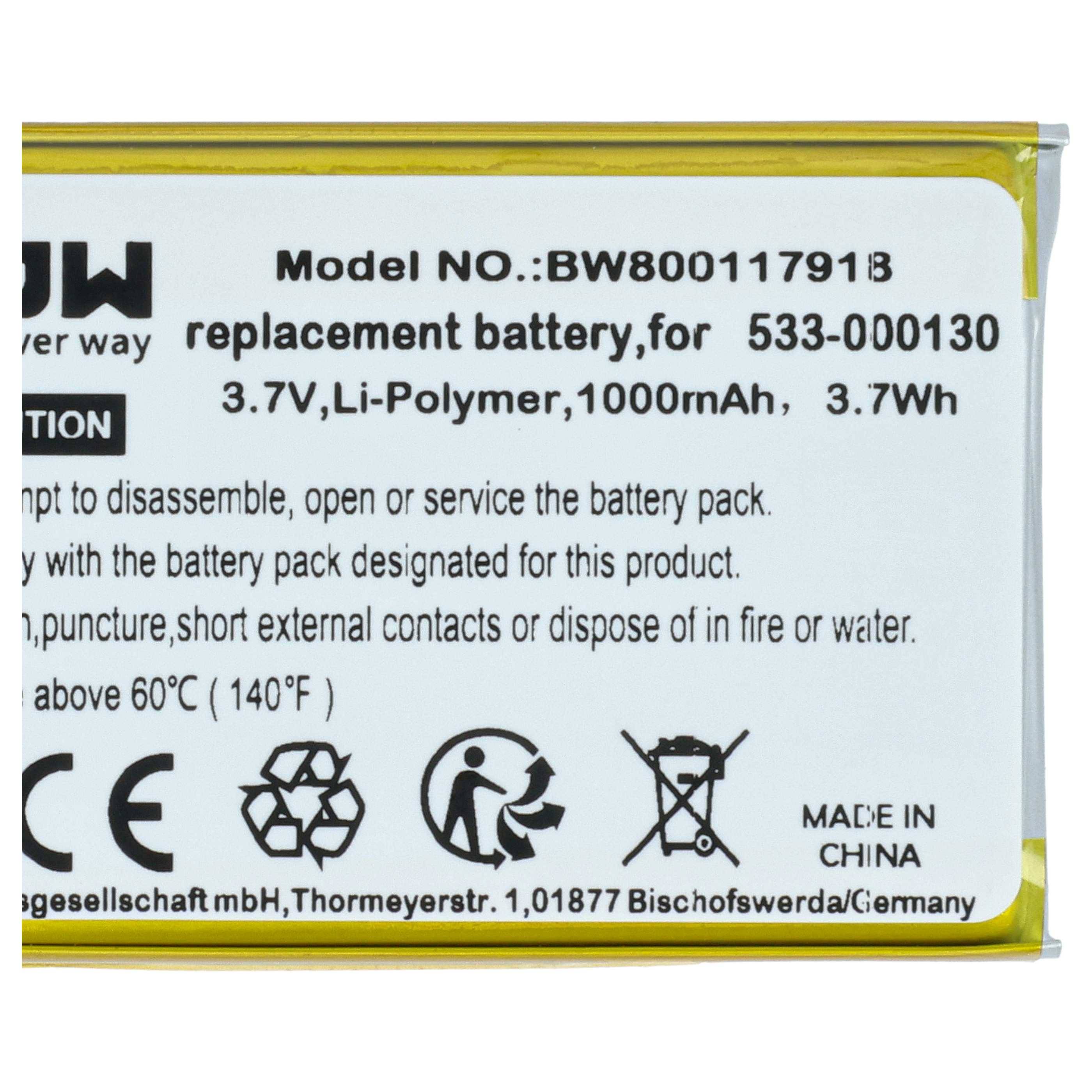 vhbw Akku kompatibel mit Logitech G403 | G900, G903, G703 kabellose Maus (1000 mAh, 3,7 V, Li-Polymer)-3