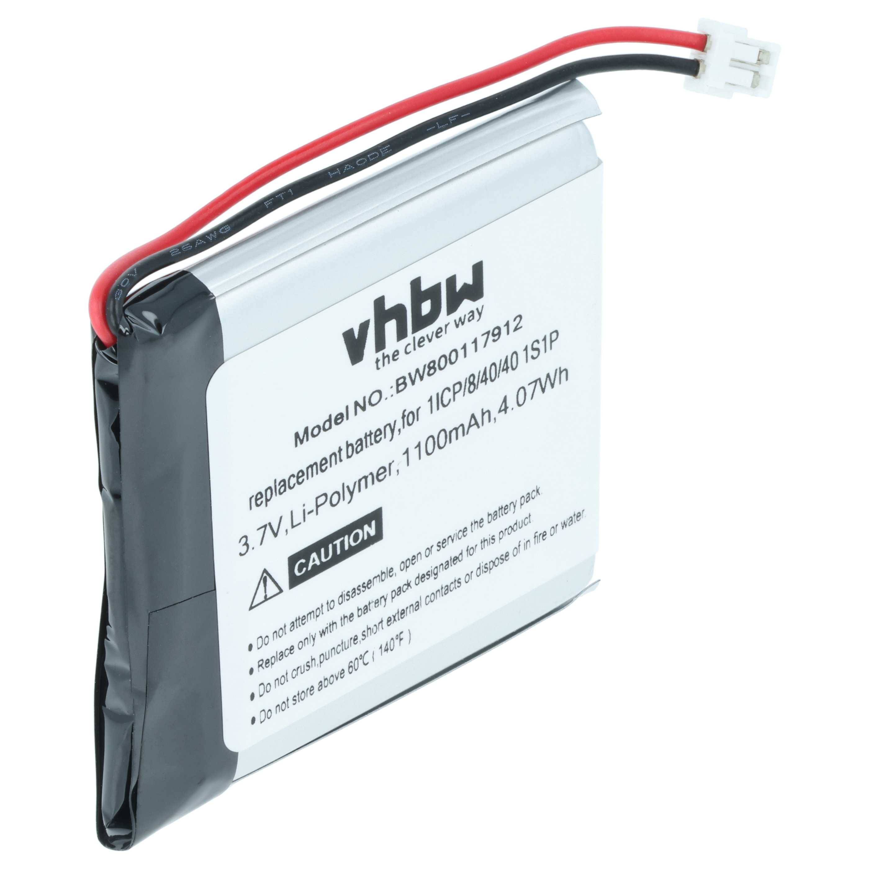 vhbw Akku kompatibel mit Coyote Plus S | GPS Navigation Navi (1100 mAh, 3,7 V, Li-Polymer)-0