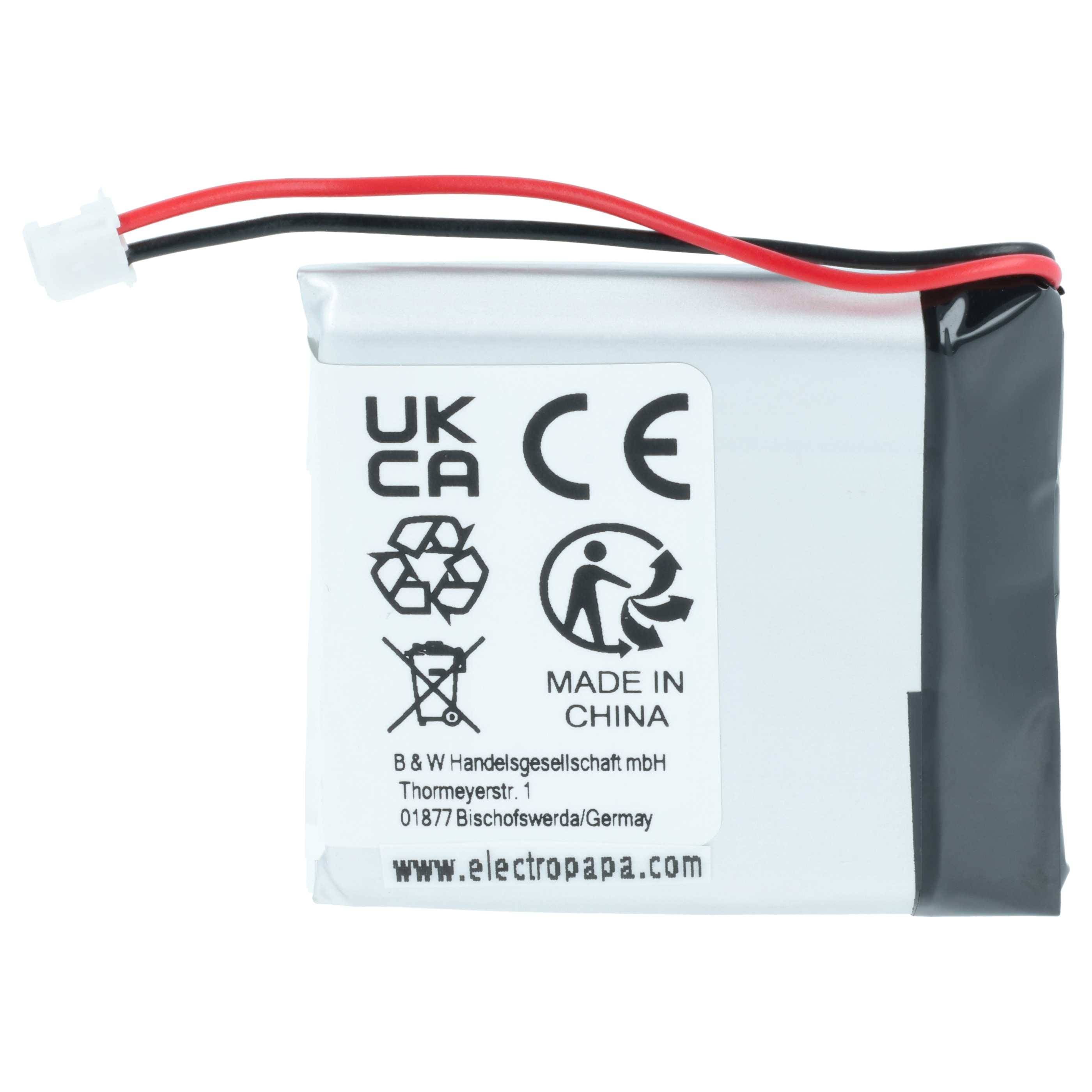 vhbw Akku kompatibel mit Coyote Plus S | GPS Navigation Navi (1100 mAh, 3,7 V, Li-Polymer)-2