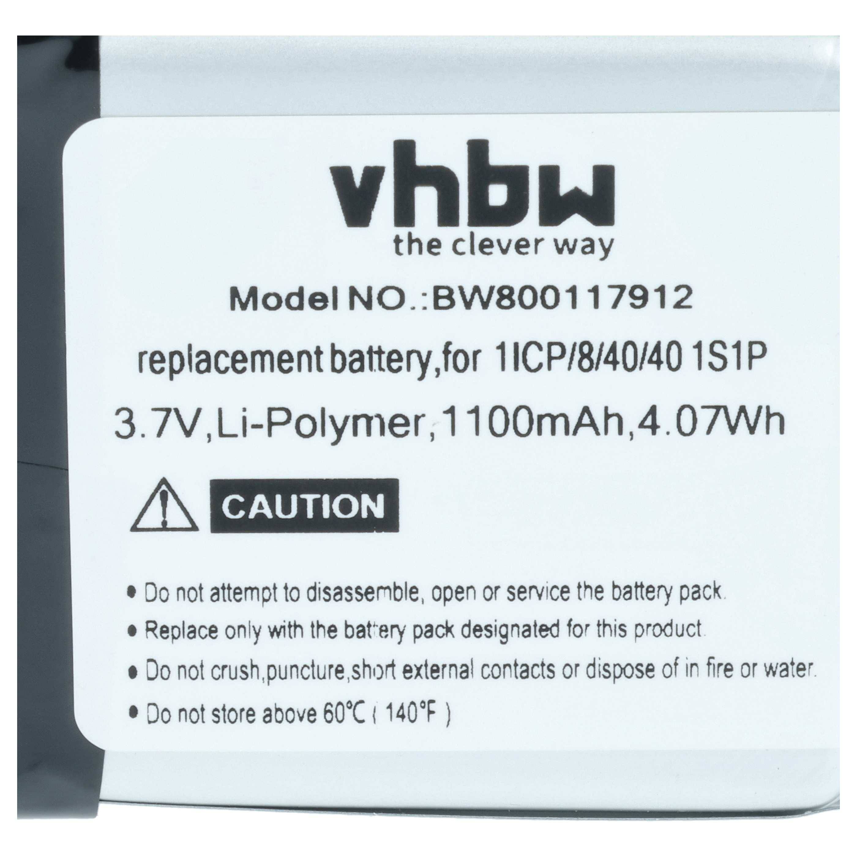 vhbw Akku kompatibel mit Coyote Plus S | GPS Navigation Navi (1100 mAh, 3,7 V, Li-Polymer)-3