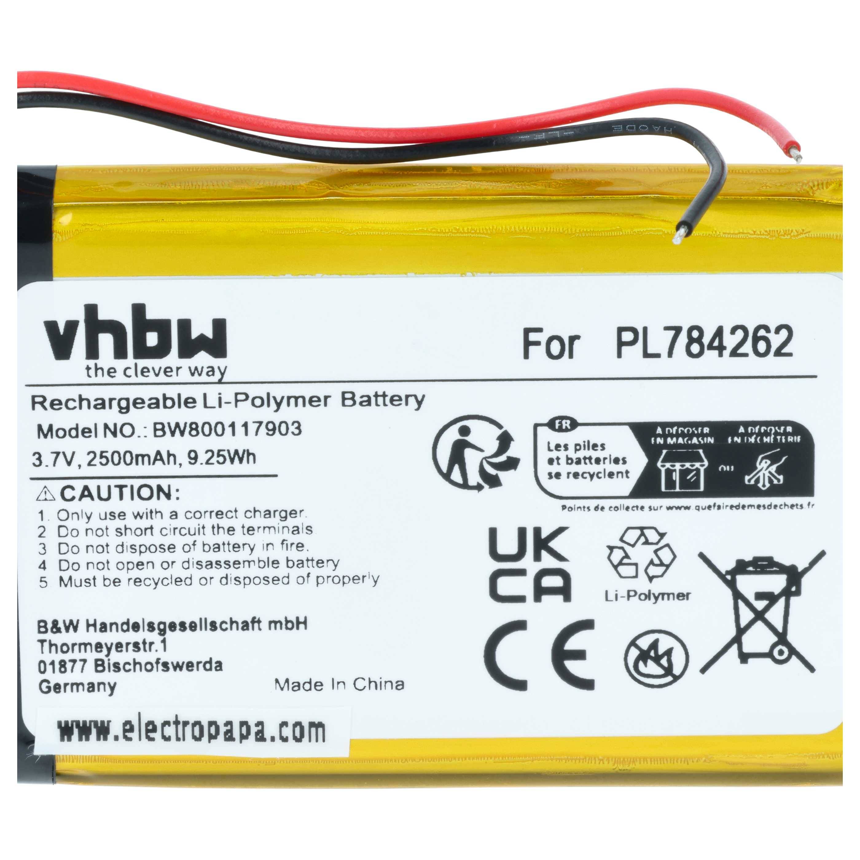 vhbw Akku kompatibel mit Teasi One 2 | GPS Navigation Navi (2500 mAh, 3,7 V, Li-Polymer)-3