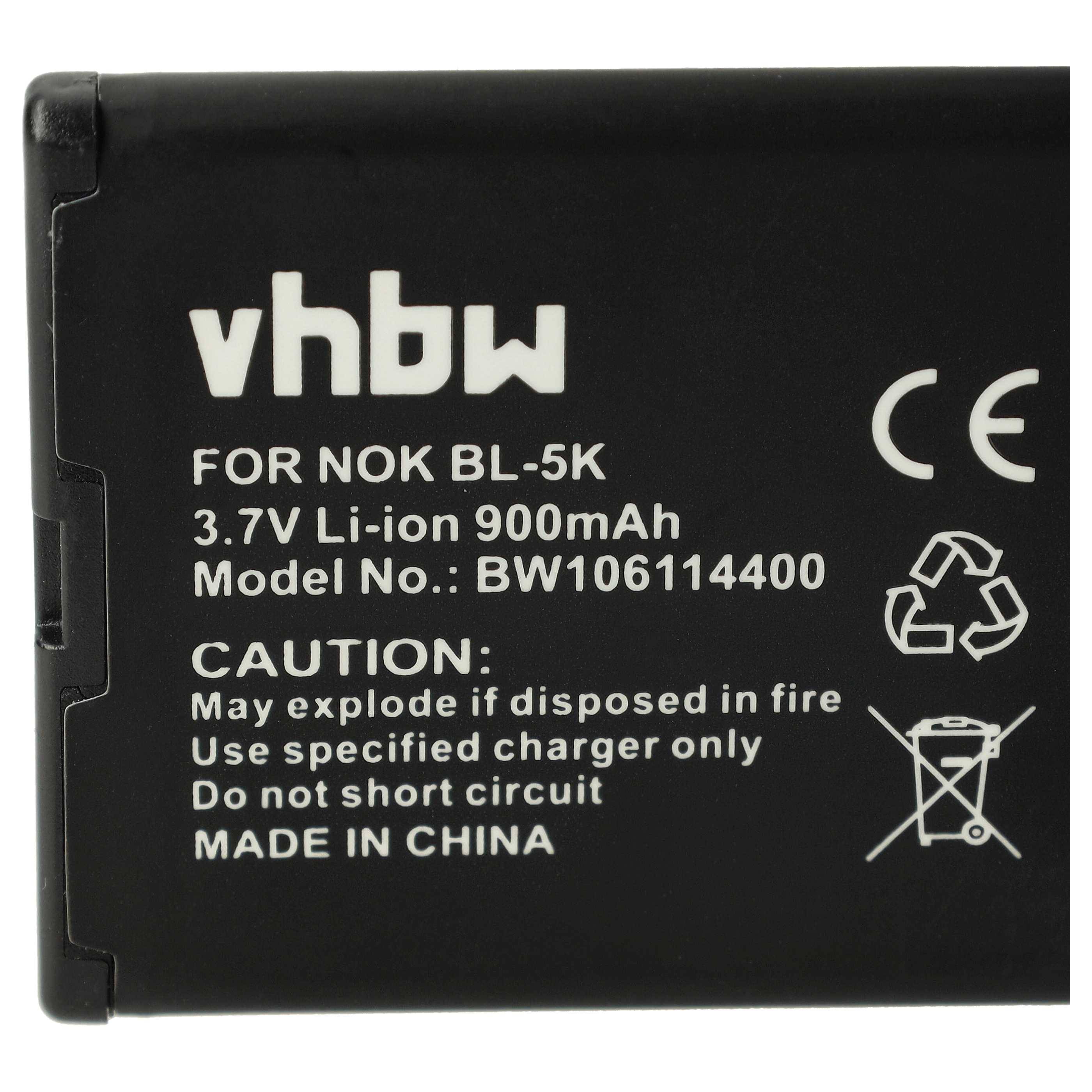 vhbw Akku kompatibel mit Nokia N86 | N85, N86 8MP, T7, C7, C7-00, X7, 701, Oro, X7-00, X7-00 8GB Handy Smartphone-5