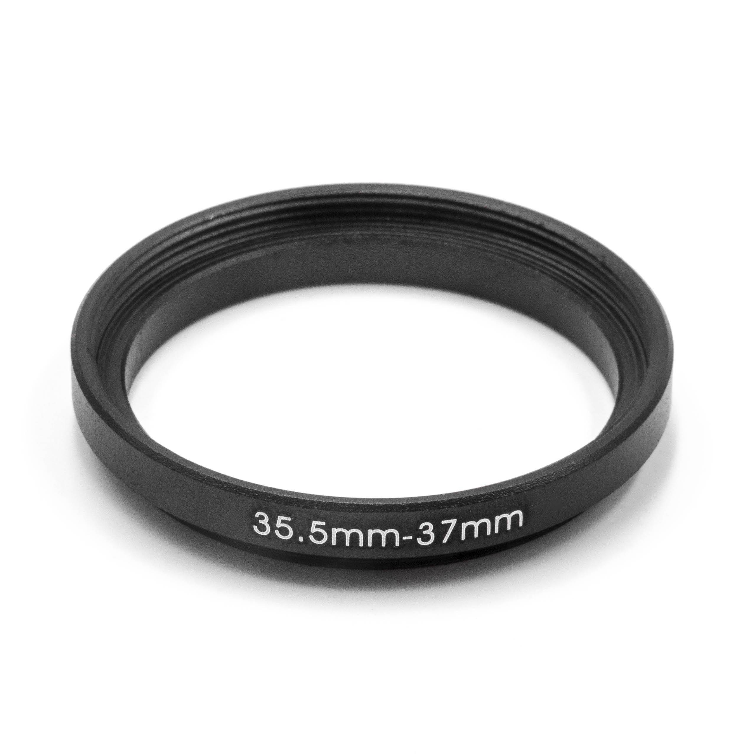 vhbw Step-Up-Ring Adapter 35,5mm - 37mm für Kamera Objektiv - Filteradapter, Metall Schwarz-0