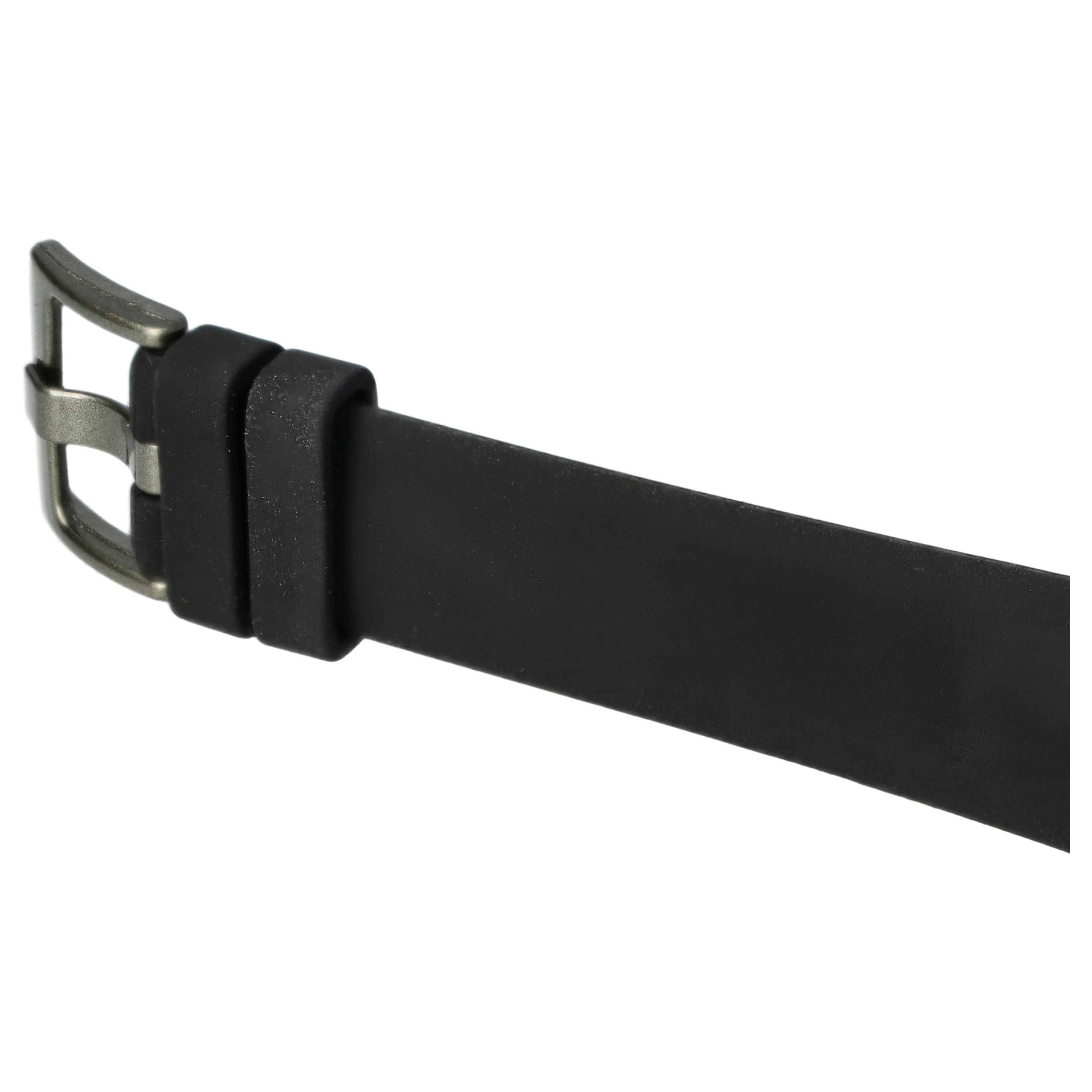 vhbw Ersatz Armband kompatibel mit Garmin Vivofit 4 Fitnessuhr | Smartwatch - 23 cm Silikon schwarz-5